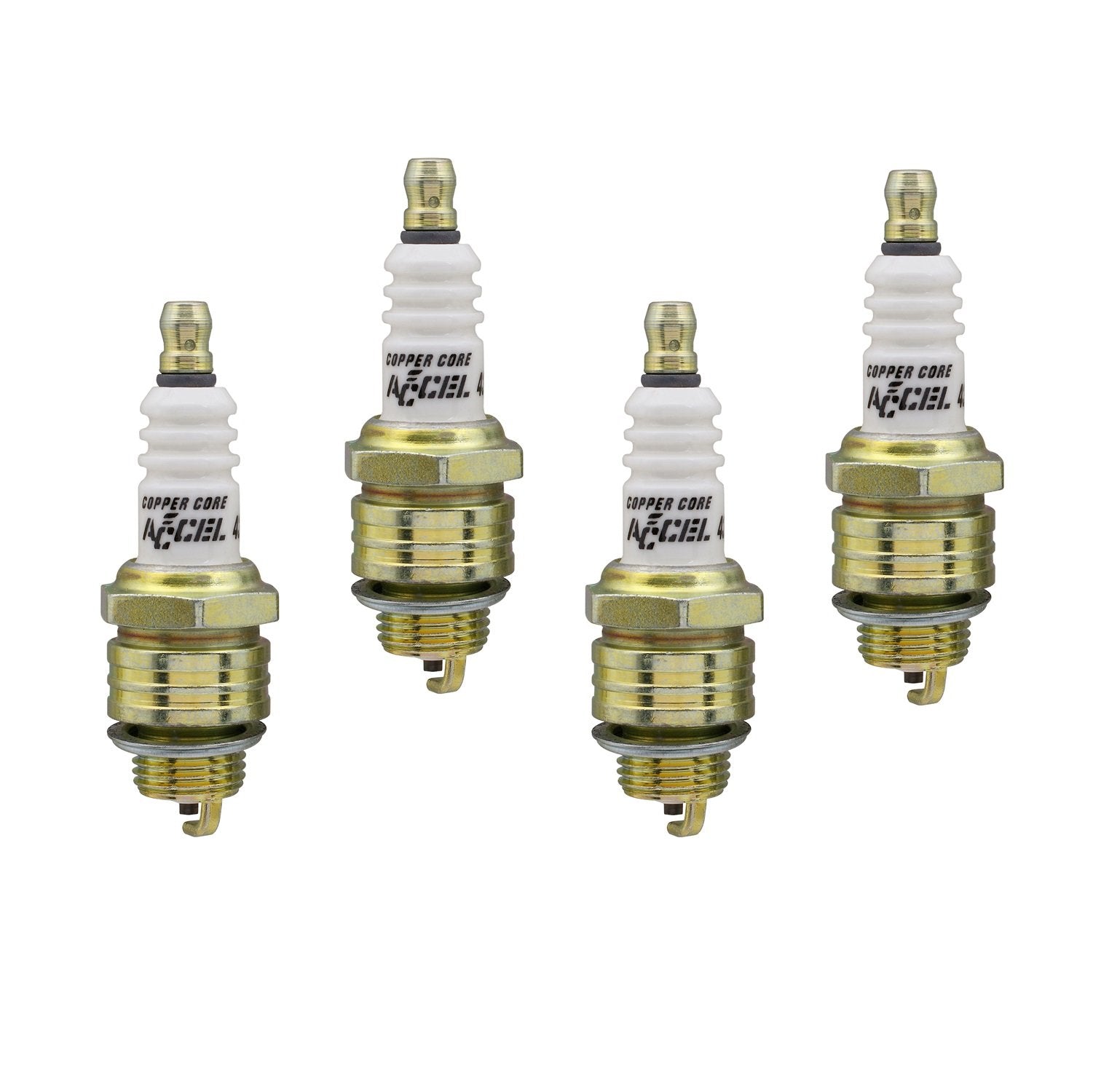 Shorty ACCEL 0437S-4 Copper Core Spark Plug, (Pack of 4)