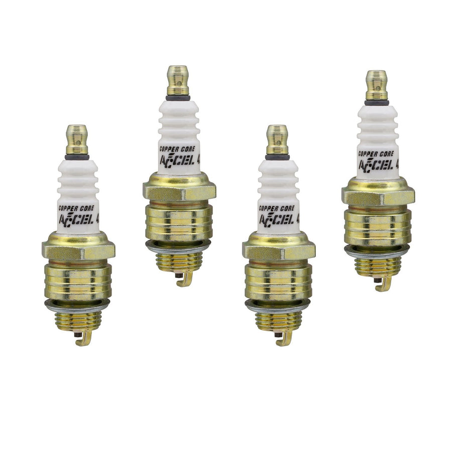 Shorty ACCEL 0437S-4 Copper Core Spark Plug, (Pack of 4)