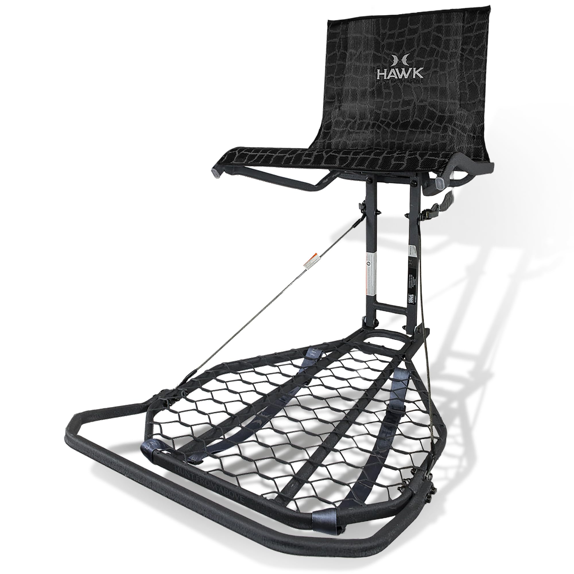Hawk LVL Kickback Hang-On Deer Hunting Tree Stand, Deer Stand with Kick Back Footrest, XL Comfort Seat and Oversized Platform