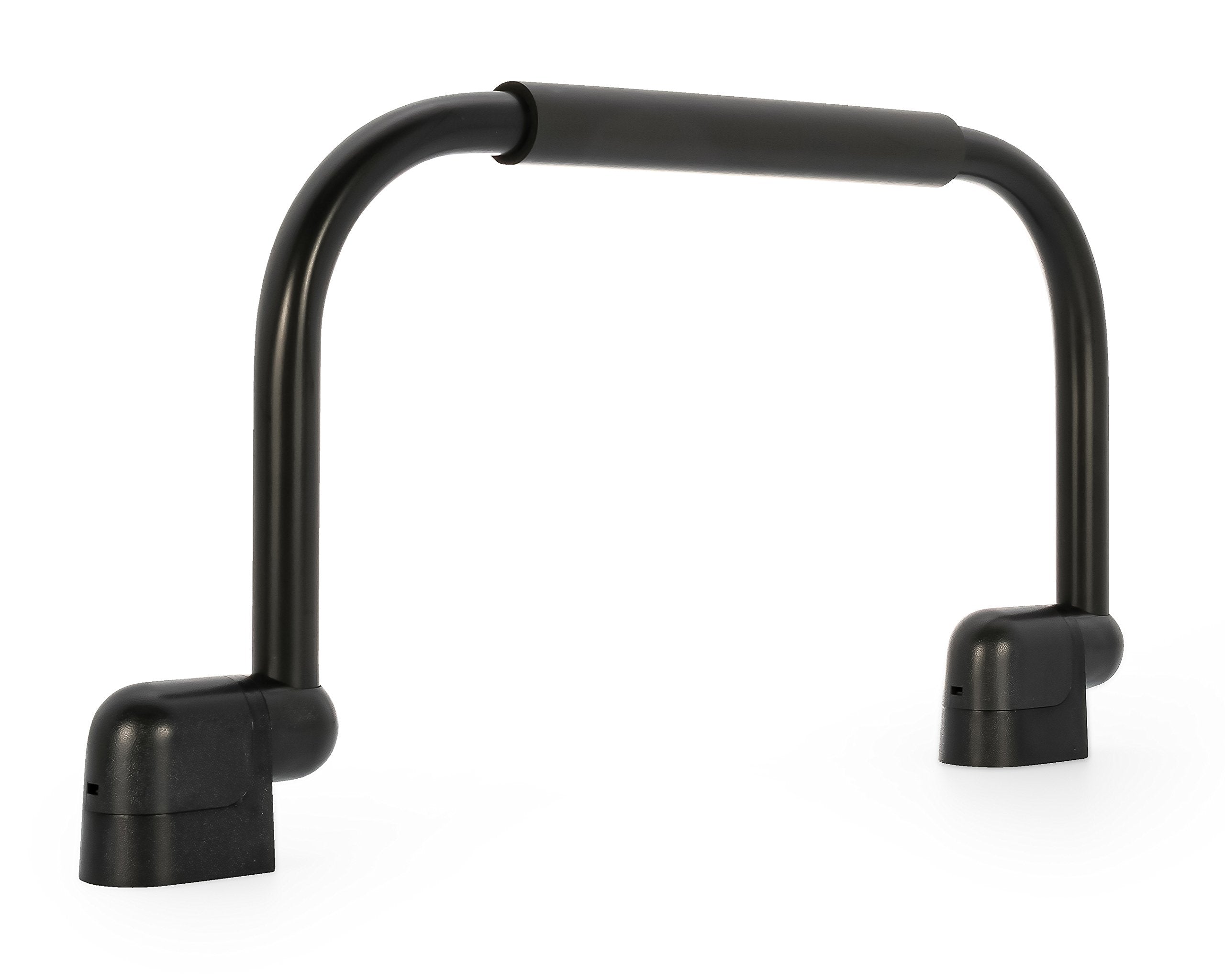 Camco RV Fold-Away Grab Handle - Secure Hold for Entering & Exiting - Measures 18-in, for Smaller Trailers & RVs - Installs Easily Beside RV Door, Hardware Included - Black (42197)