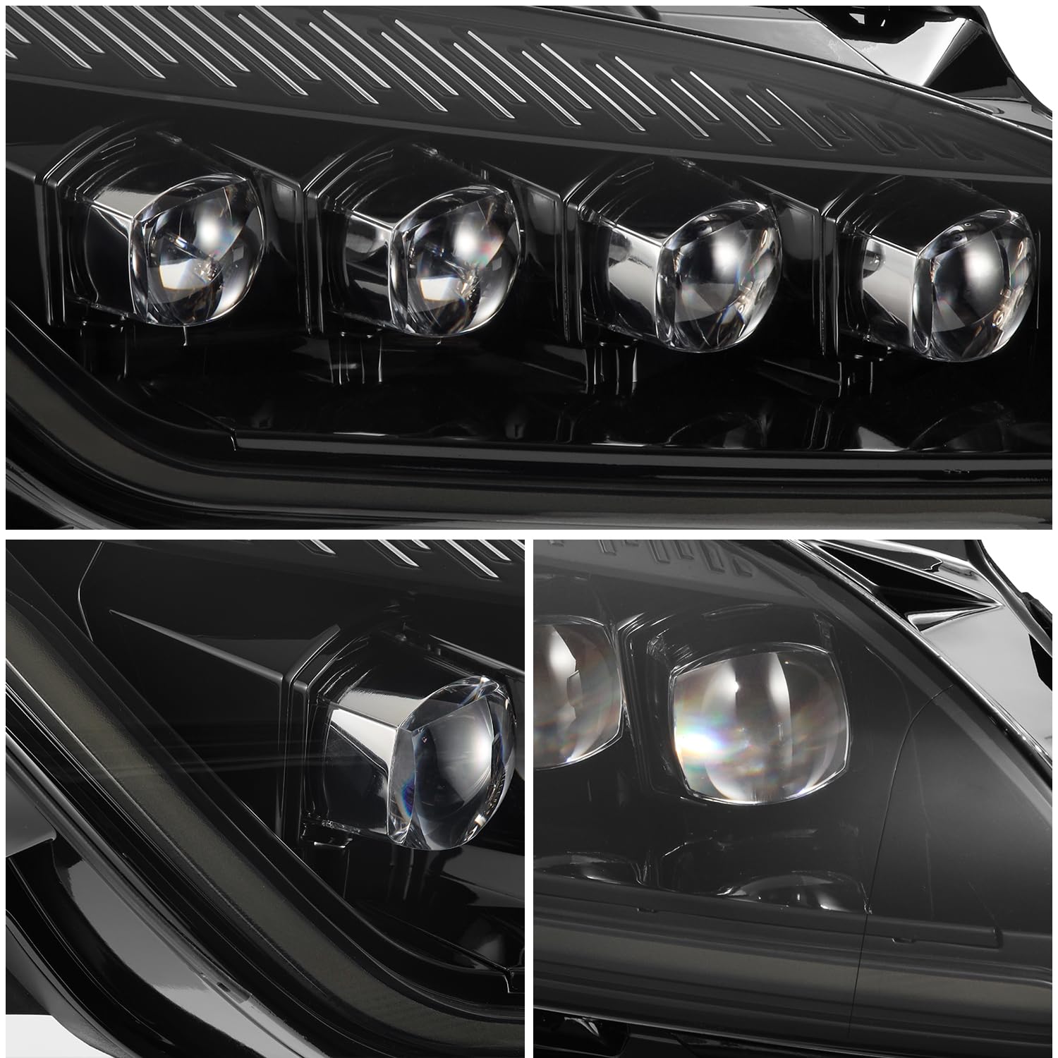 AlphaRex NOVA-Series Projector Headlights for 99-09 Honda S2000 LED Headlights Alpha-Black