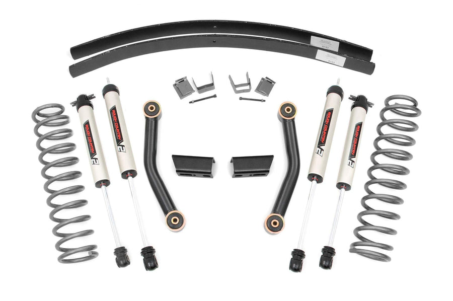 3" Rough Country Lift Kit w/V2 Shocks for 1984-2001 Jeep Cherokee XJ - 670X70