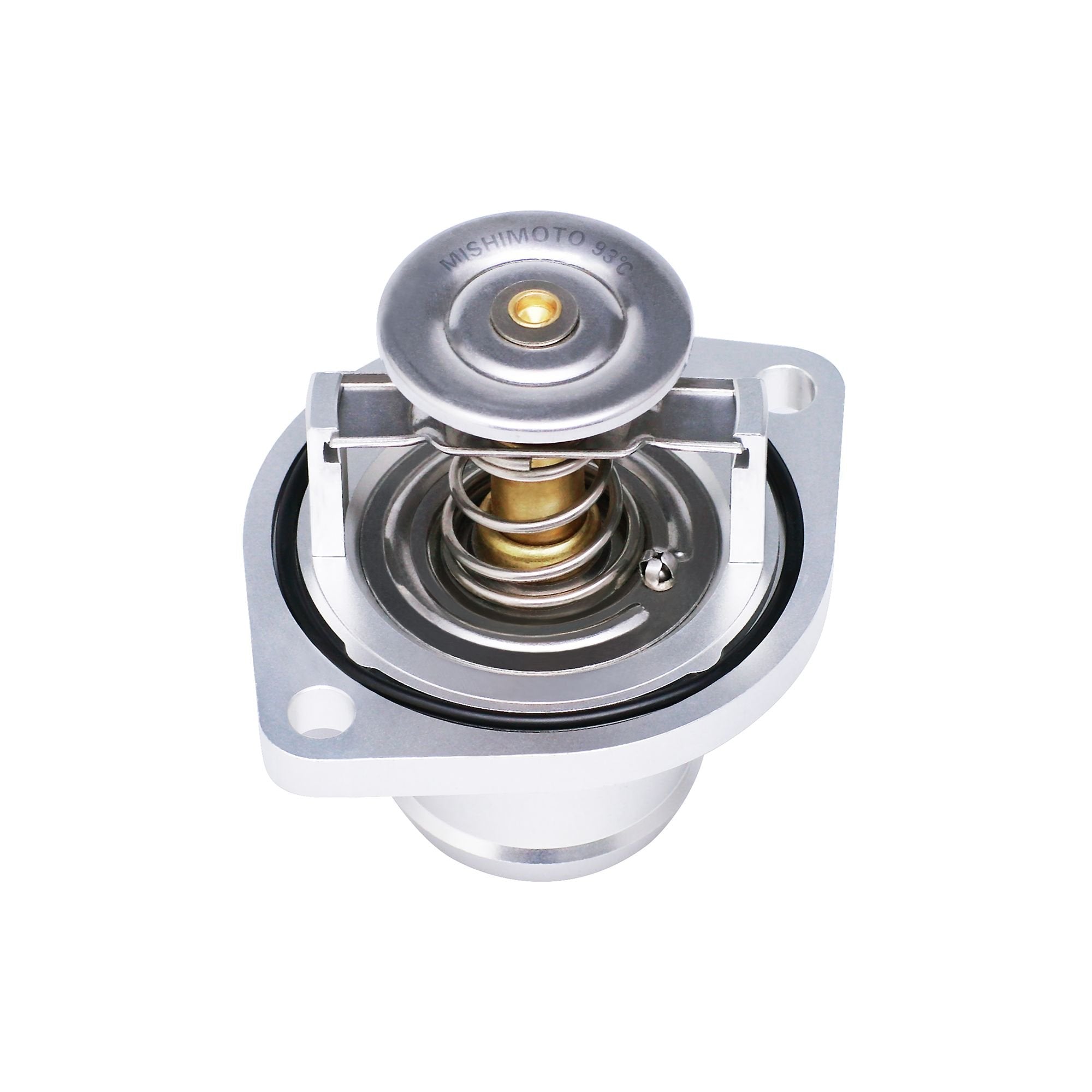 Mishimoto High-Temperature MMTS-F2D-03FH Low Temp Thermostat & CNC Housing Fits Ford 6.0 Powerstroke 2003-2007