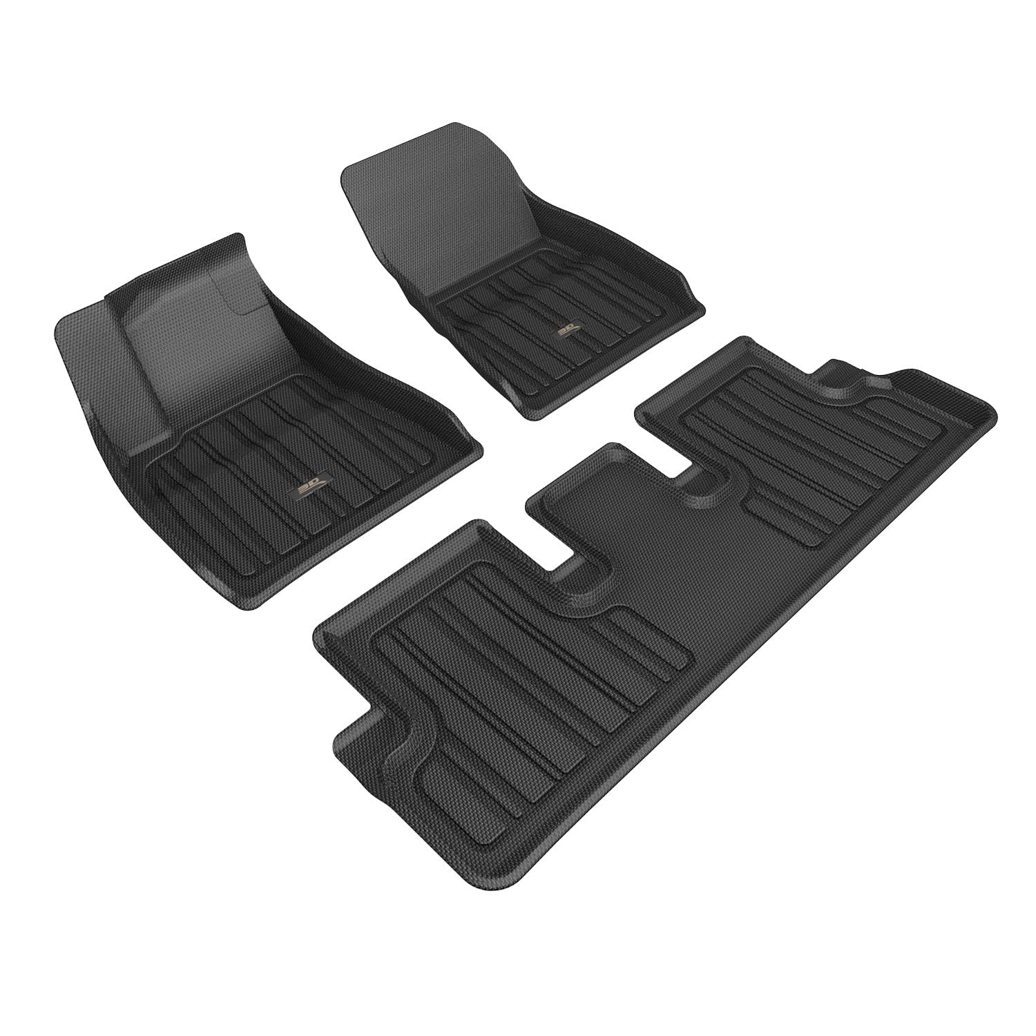Custom Fit 3D MAXpider Elitect Floor Mat (Black) Compatible with Tesla Model 3 Highland 2024-2026 - Full Set