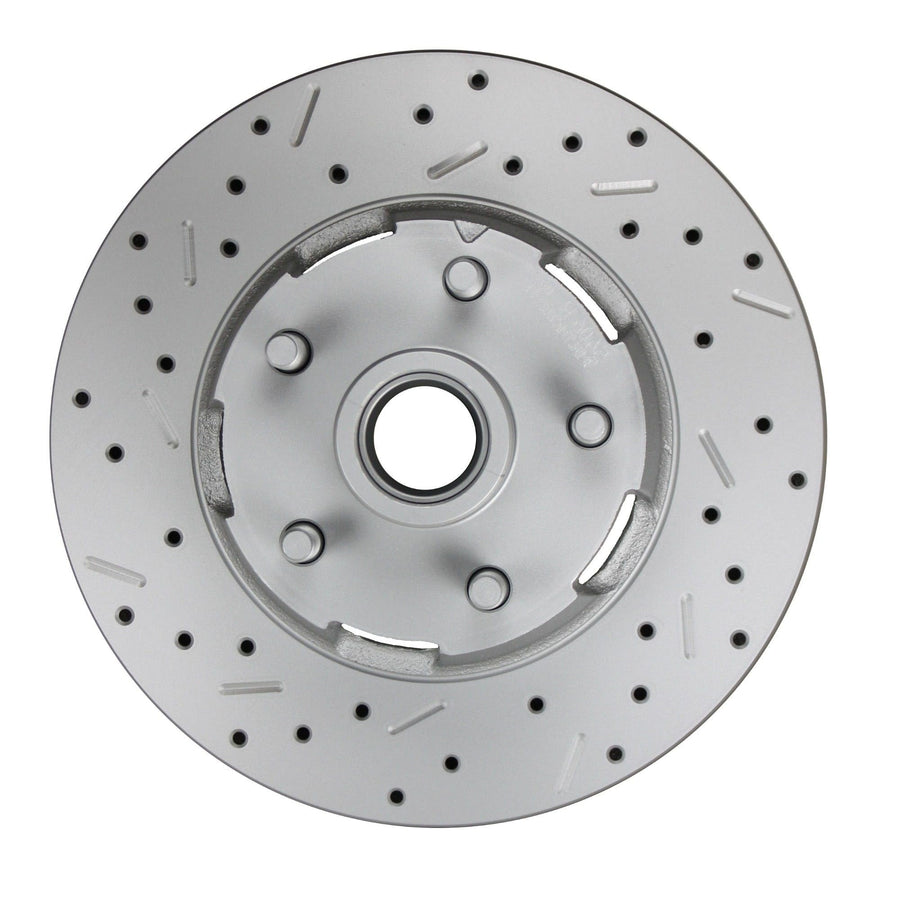 Disc Brake Rotor Leed Brakes Cross Drilled Front Rotor For Ford 4 Piston