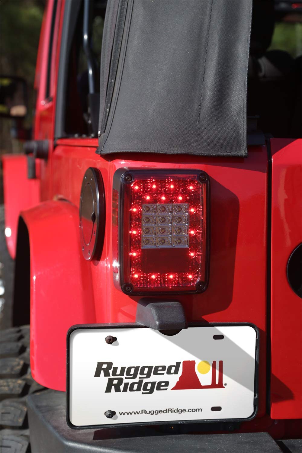 Tail Light Kit, LED, Smoke | Rugged Ridge | 12403.88 | Fits 2007-2018 Jeep Wrangler JK