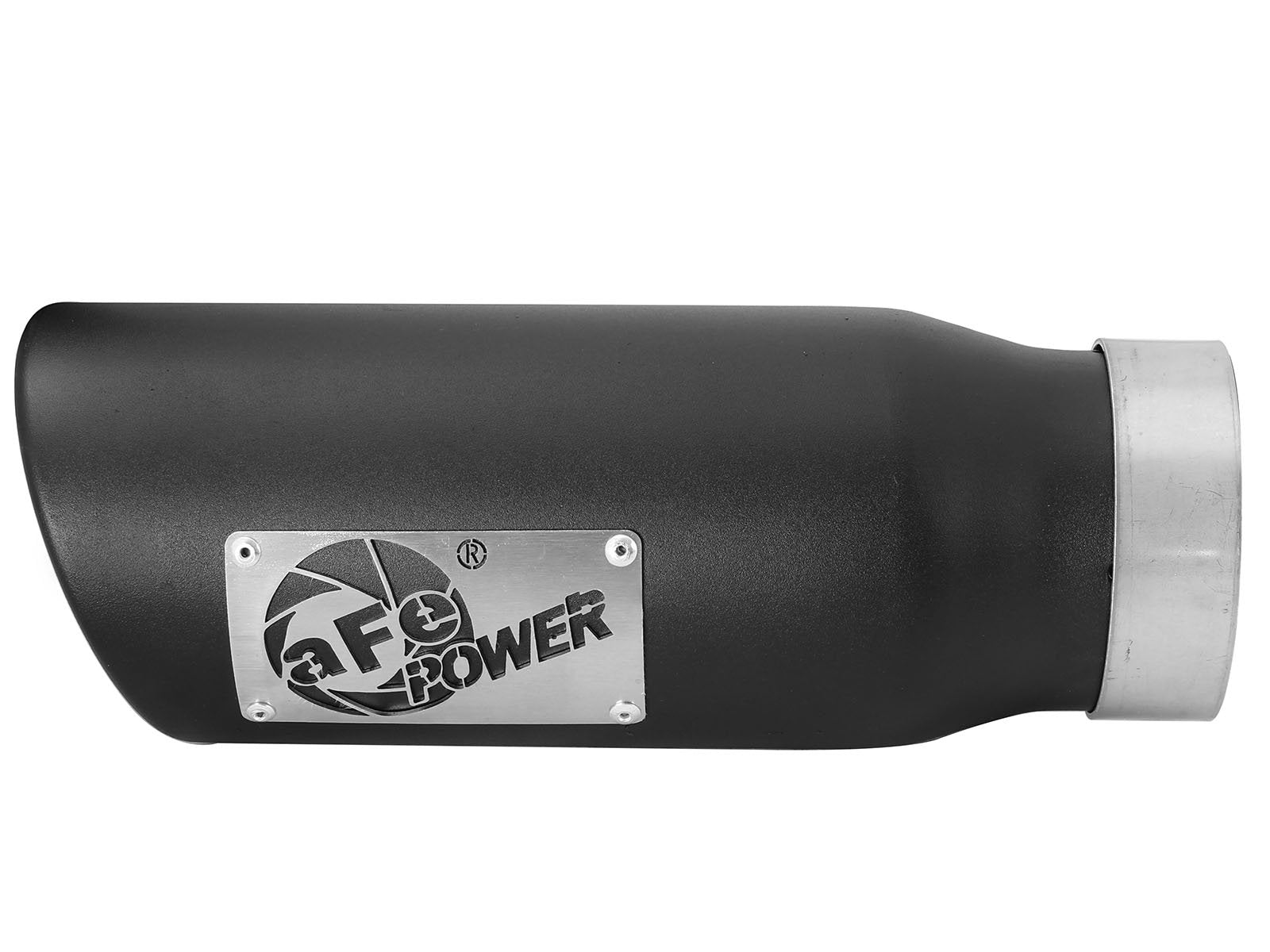 aFe Power 4" 409 Stainless Steel Exhaust Tip, Black, Left 49T35452-B12