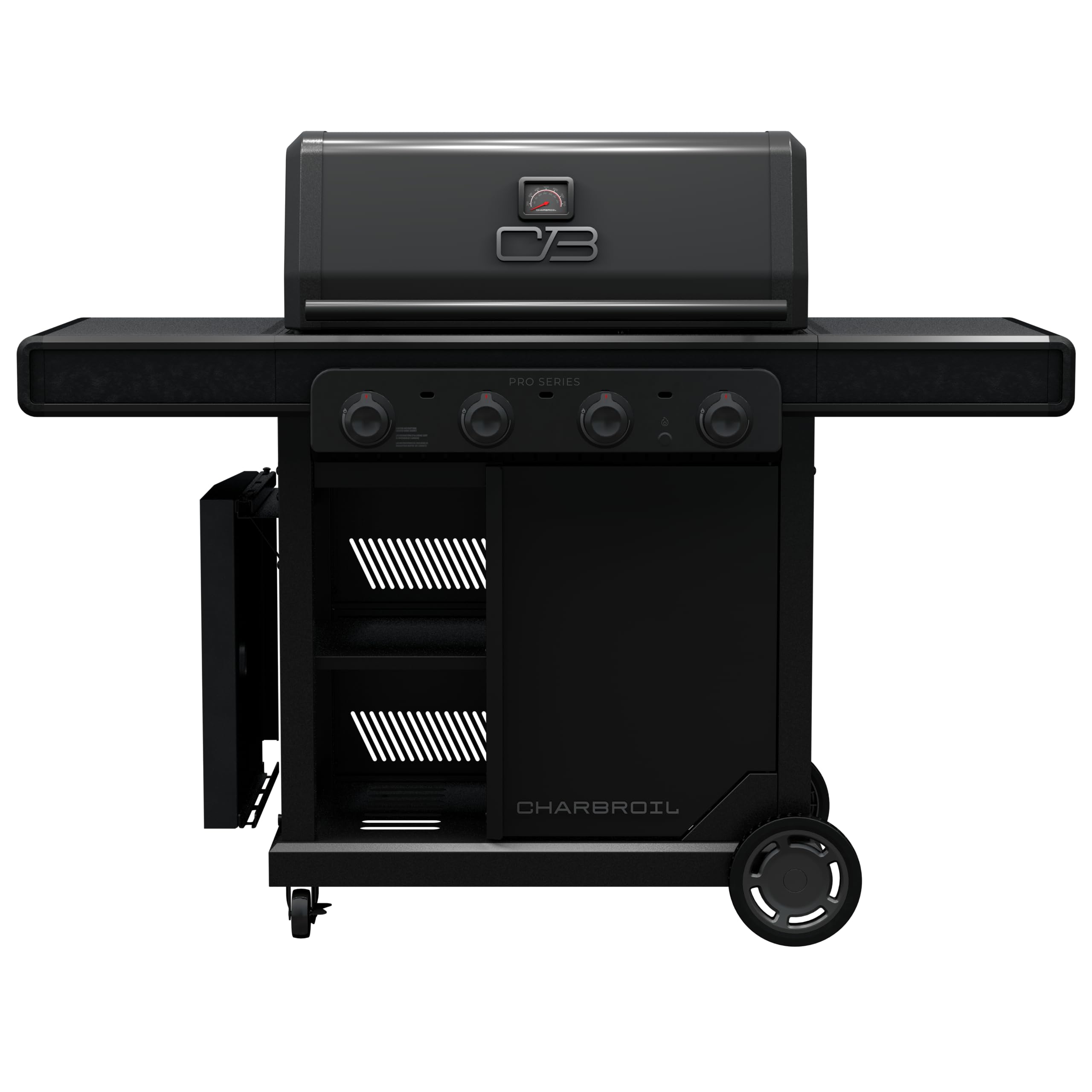 Pro Series Charbroil with Amplifire Infrared Technology 4-Burner Propane Gas Grill and Griddle Cabinet, Black - 463279224