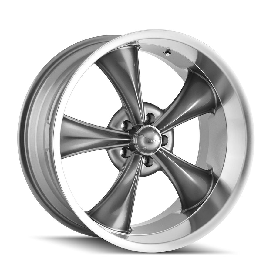 Grey Ridler Style 695 W/MACHINED Lip Wheel (17 x 8. inches /5 x 127 mm, 0 mm Offset)