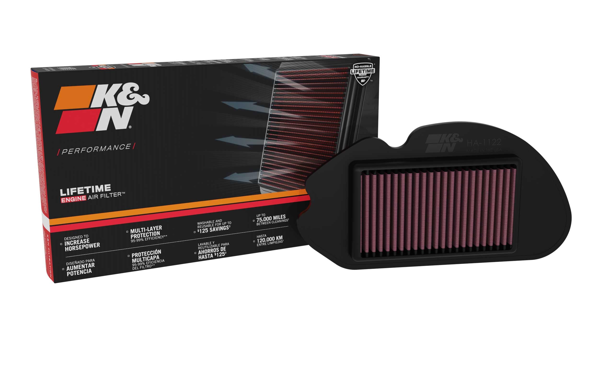 Replacement K&N HA-1122 Air Filter
