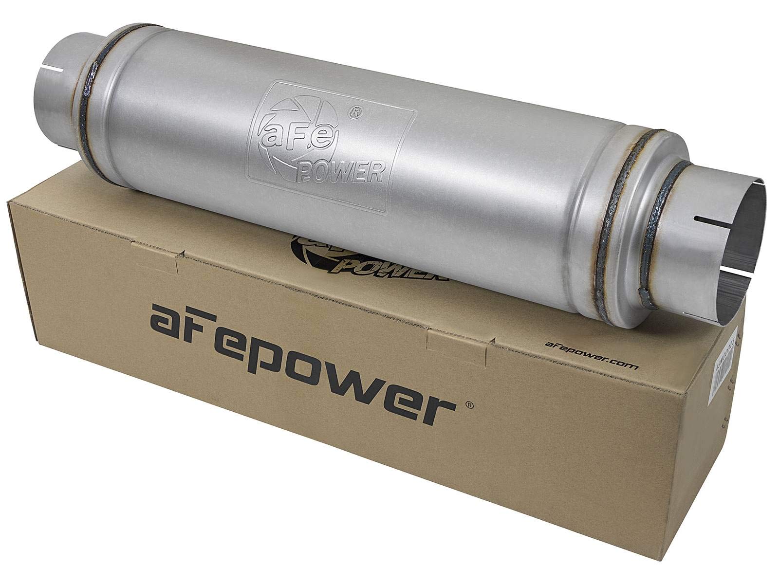 ATLAS aFe Power 49M00023 5" Aluminized Stainless Steel Muffler, 1 Pack