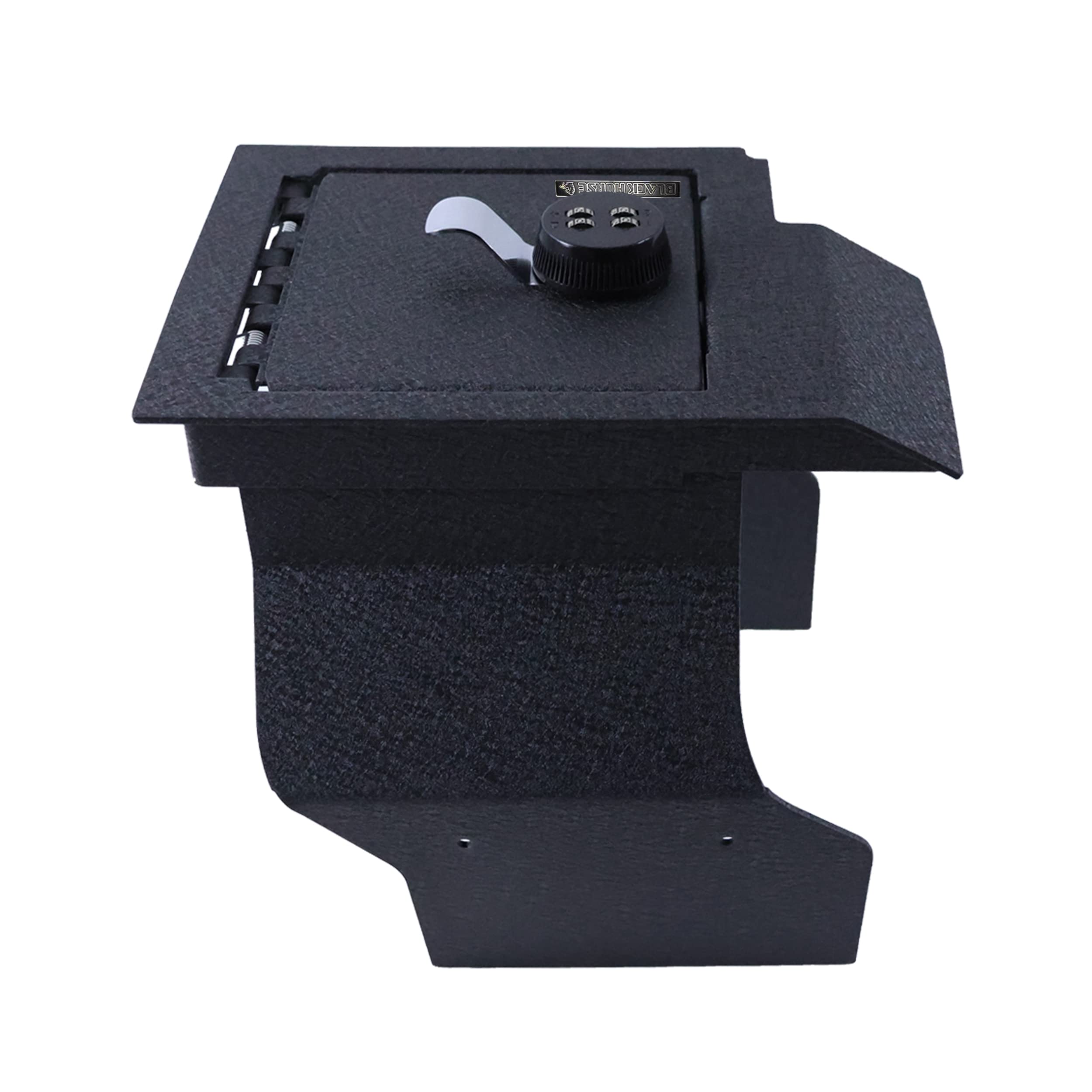 Center Console Safe Black Horse Security Lock Box, Black Gun Box Organizer, with 4 Digit Combination Resettable Lock Compatible with 2021-2023 Toyota Sienna-ASTS01