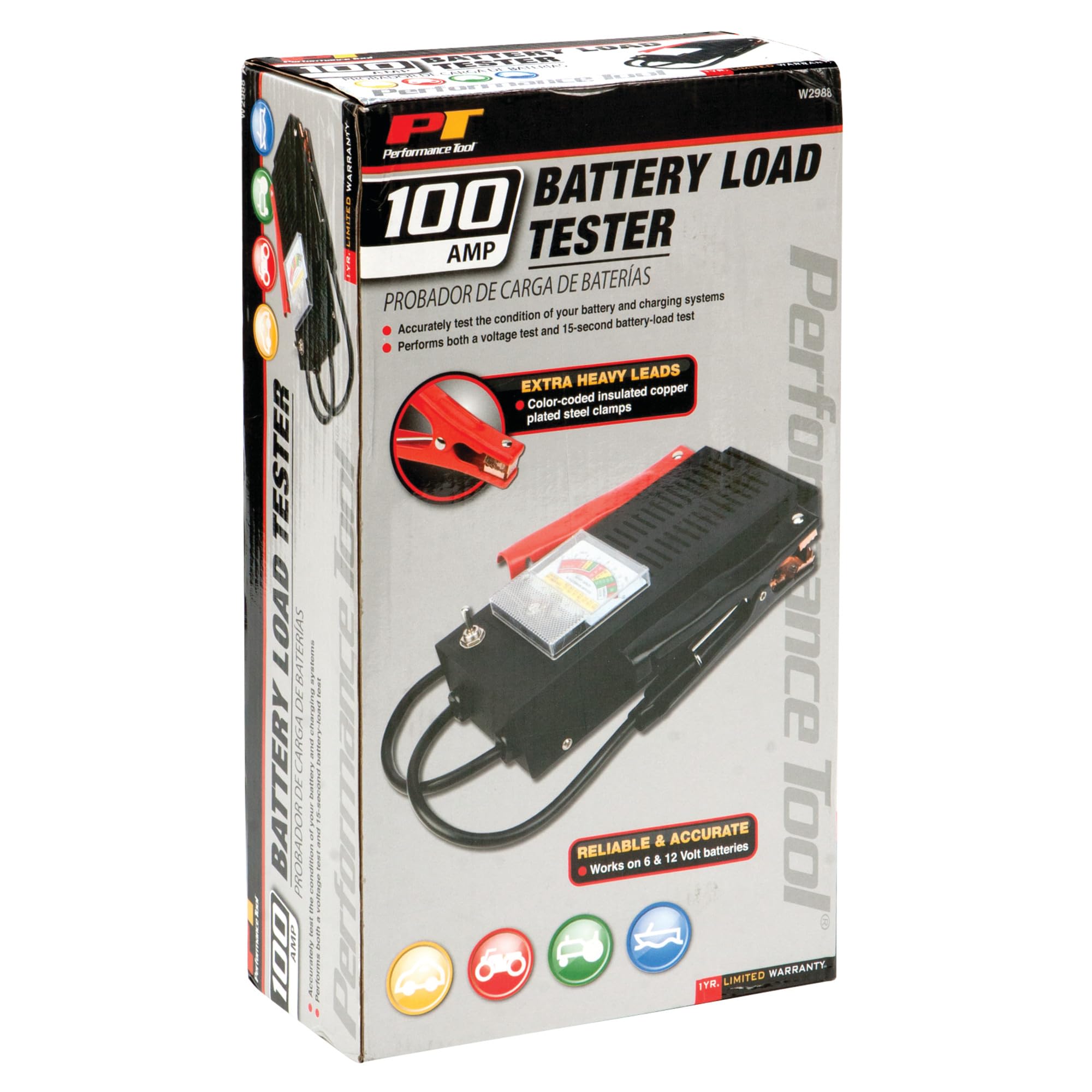 100 Amp Performance Tool W2988 Battery Load Tester