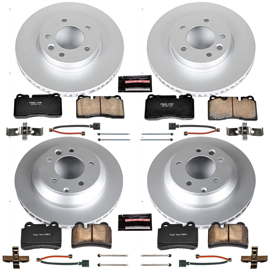 Power Stop CRK4108 Z23 Evolution Geomet Coated Brake Kit Front and Rear For Volkswagen Touareg 2006 [Model Specific]