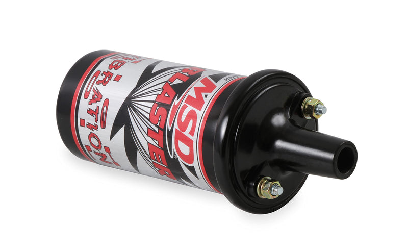 Blaster Series MSD 8222 Ignition Coil, Canister Style, High Vibration, Black, Individual