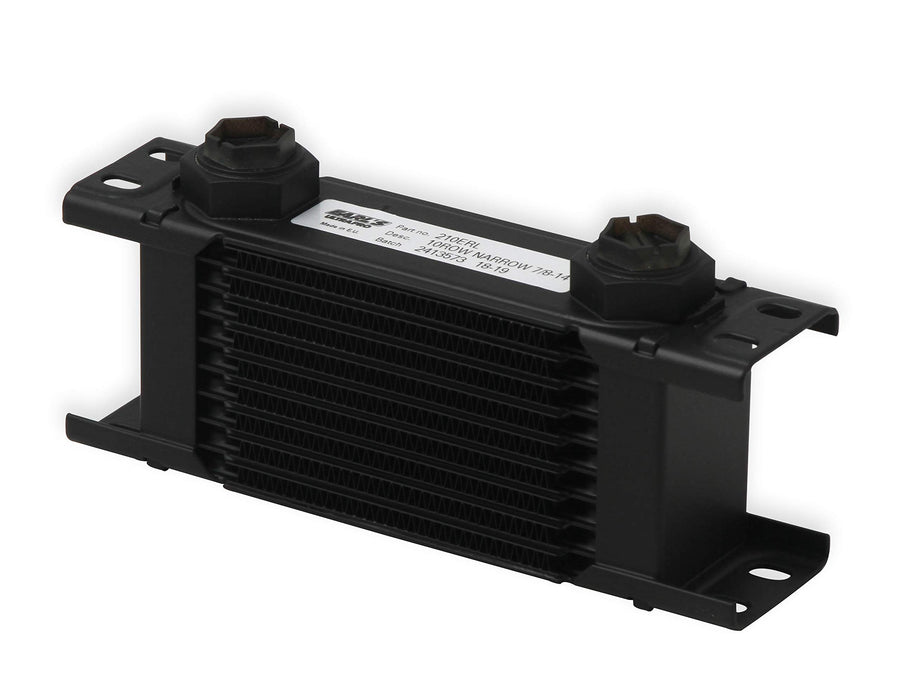 210ERL Earl's UltraPro Oil Cooler - Black - 10 Rows - Narrow Cooler - 10 O-Ring Boss Female Ports