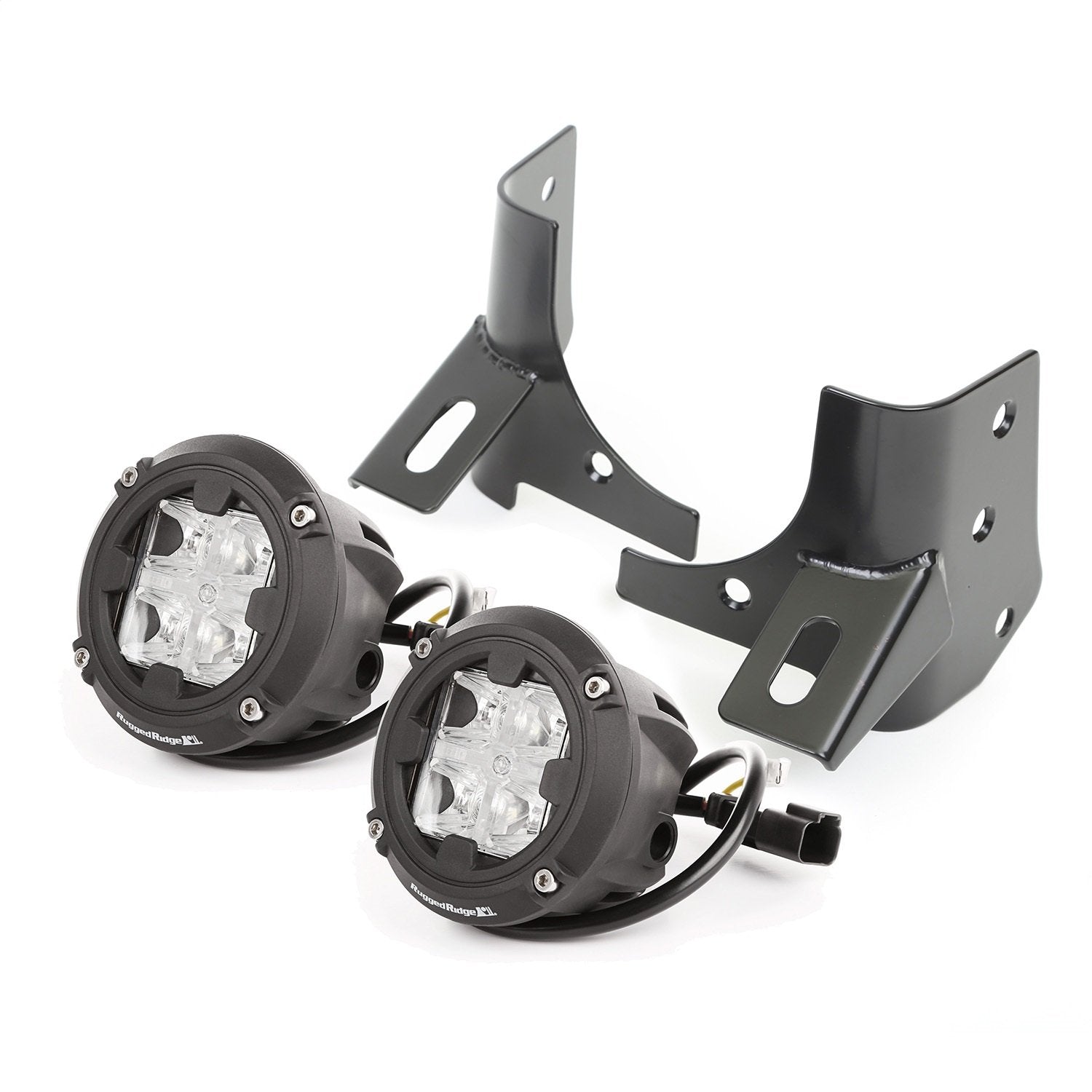 Light Kit, Windshield Mounted, Rugged Ridge, Dual Beam, Round | 11027.19 | Fits 1997-2006 Jeep Wrangler TJ