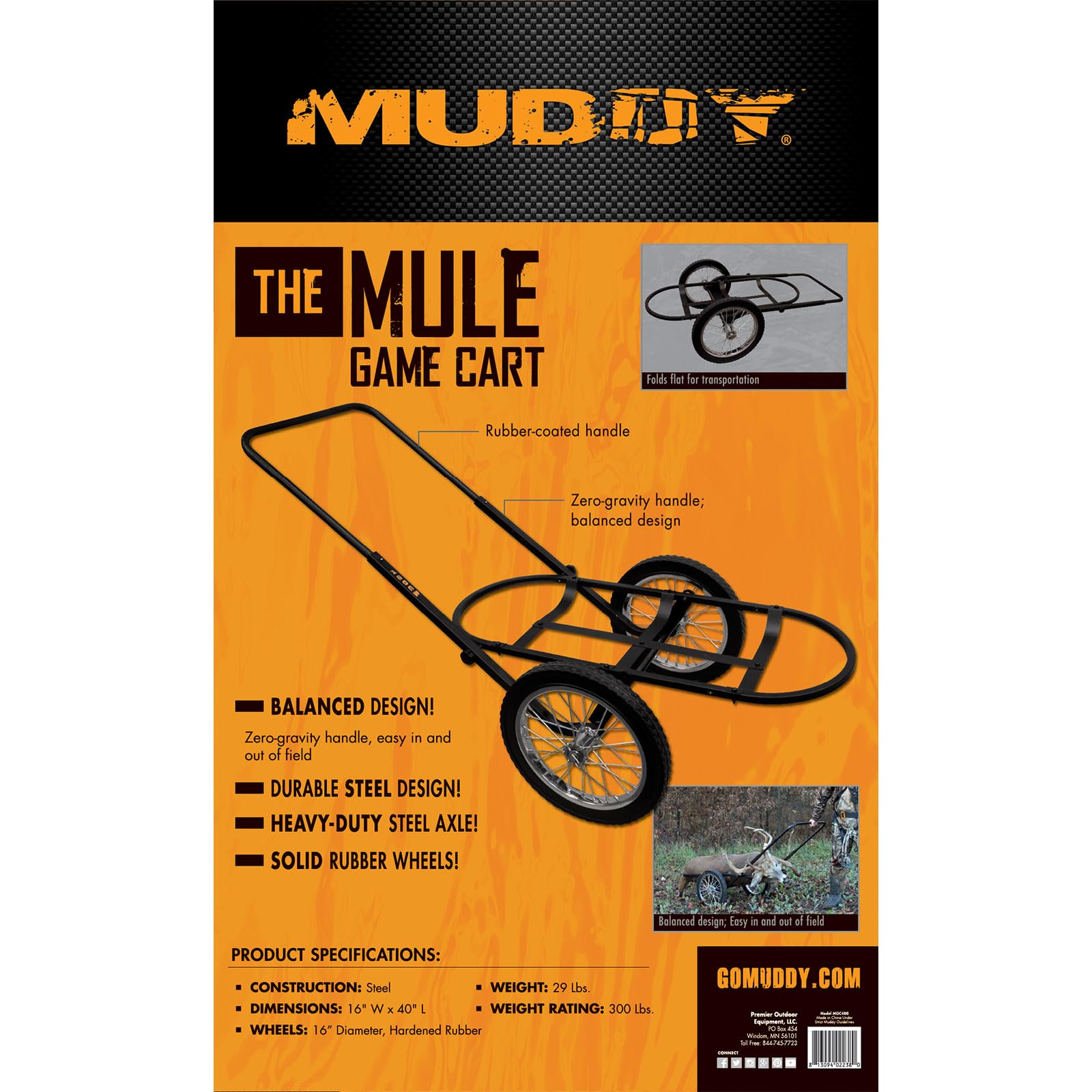 MULE Muddy Game Cart Steel