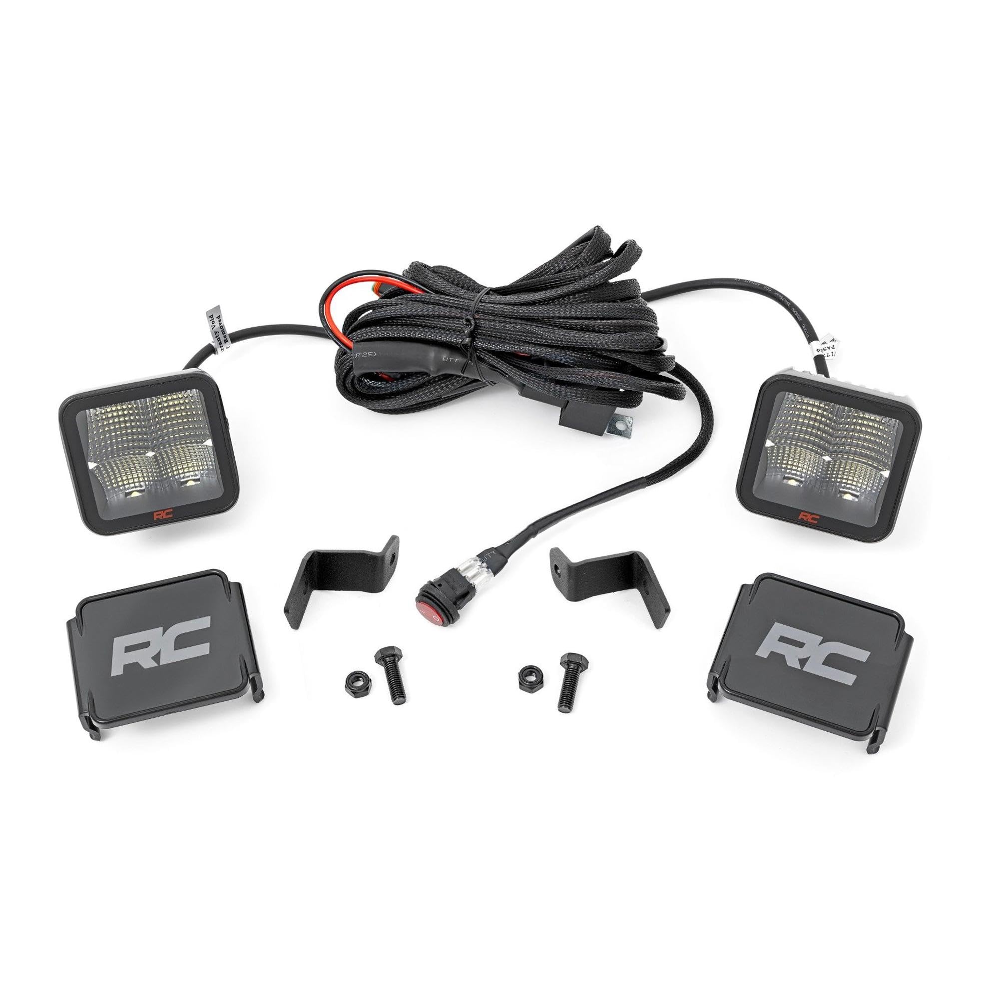 Rough Country LED Ditch Light Kit for F-150 Ford (2015-2025)/F-150 Lightning (2022-2025) - 80W Dual 2" Spectrum Series Lights, 9600 Lumens, Combo Spot & Flood Beam
