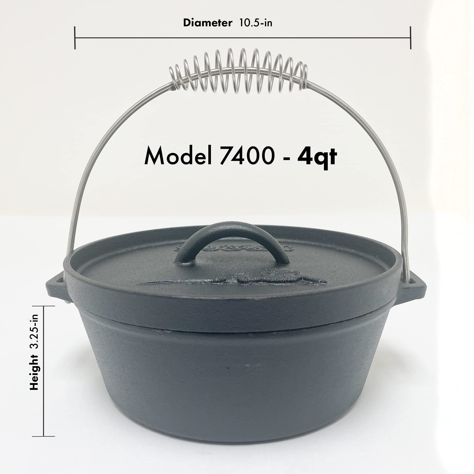 4-Quart Bayou Classic Cast Iron Dutch Oven