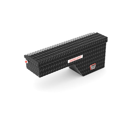 Weather Guard Aluminum Wheel Well Truck Tool Box 173-5-04, Passenger Side, 3.4 cu ft Storage Capacity (Gloss Black)