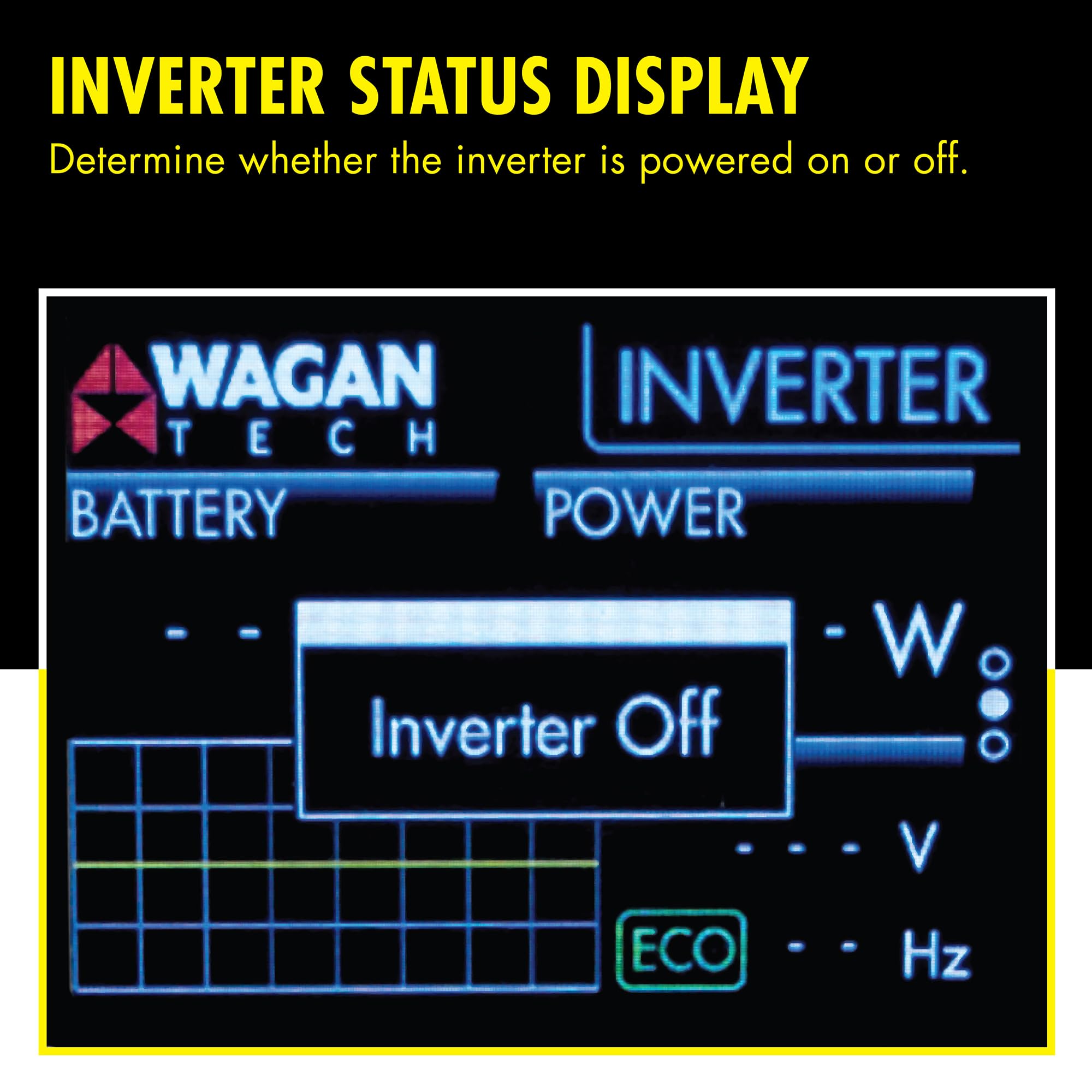 Wagan Digital Remote Interface EL5605 Monitor Panel for DC to DC Battery Charger and Power Inverters