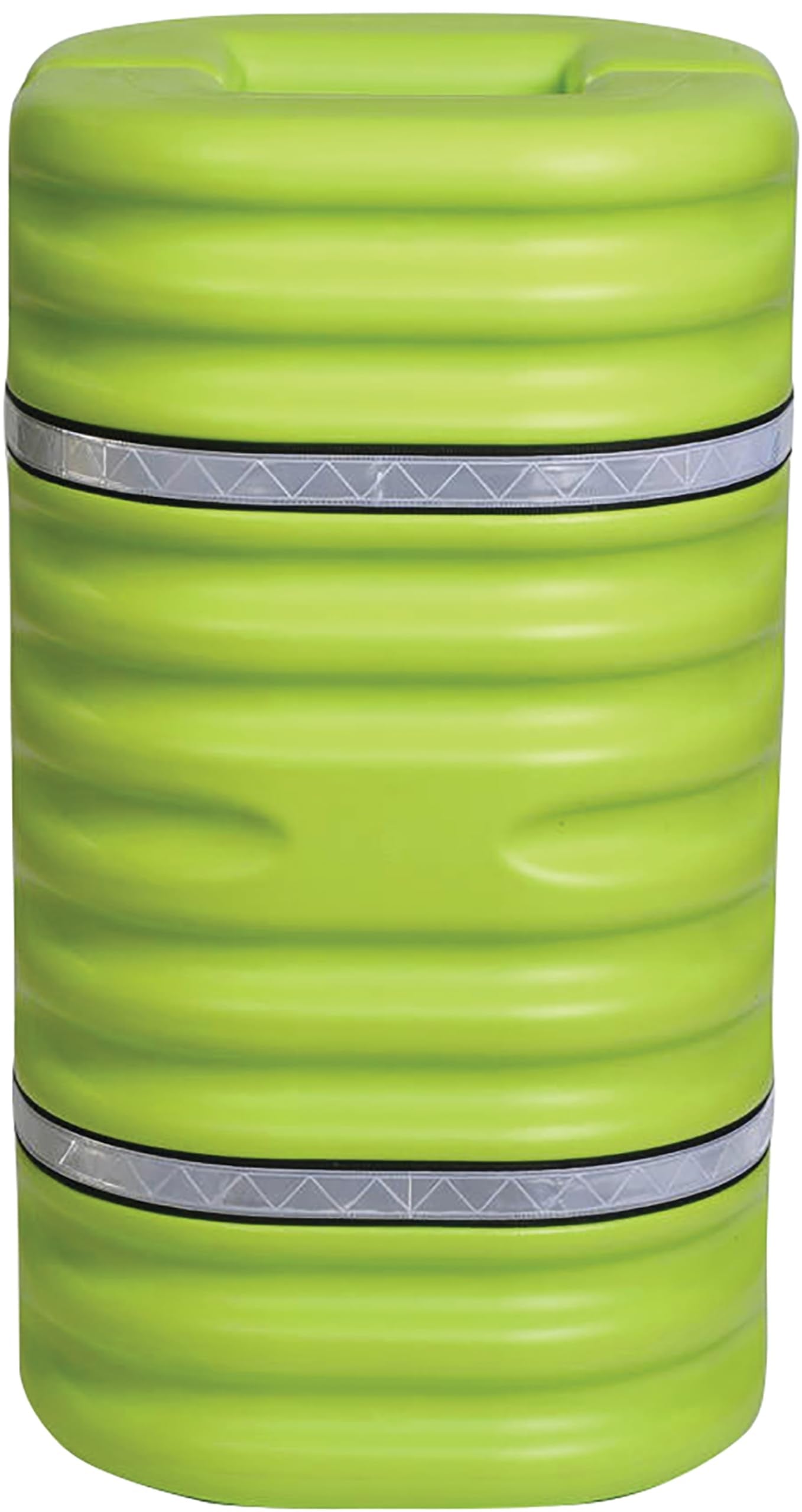 Plastic Eagle Column Protector for 8" Square Column with Interlocking Halves and Easy-Install Straps, 24" x 24" x 42", High-Density Polyethylene (HDPE), Made in The USA, Green, 1708LM