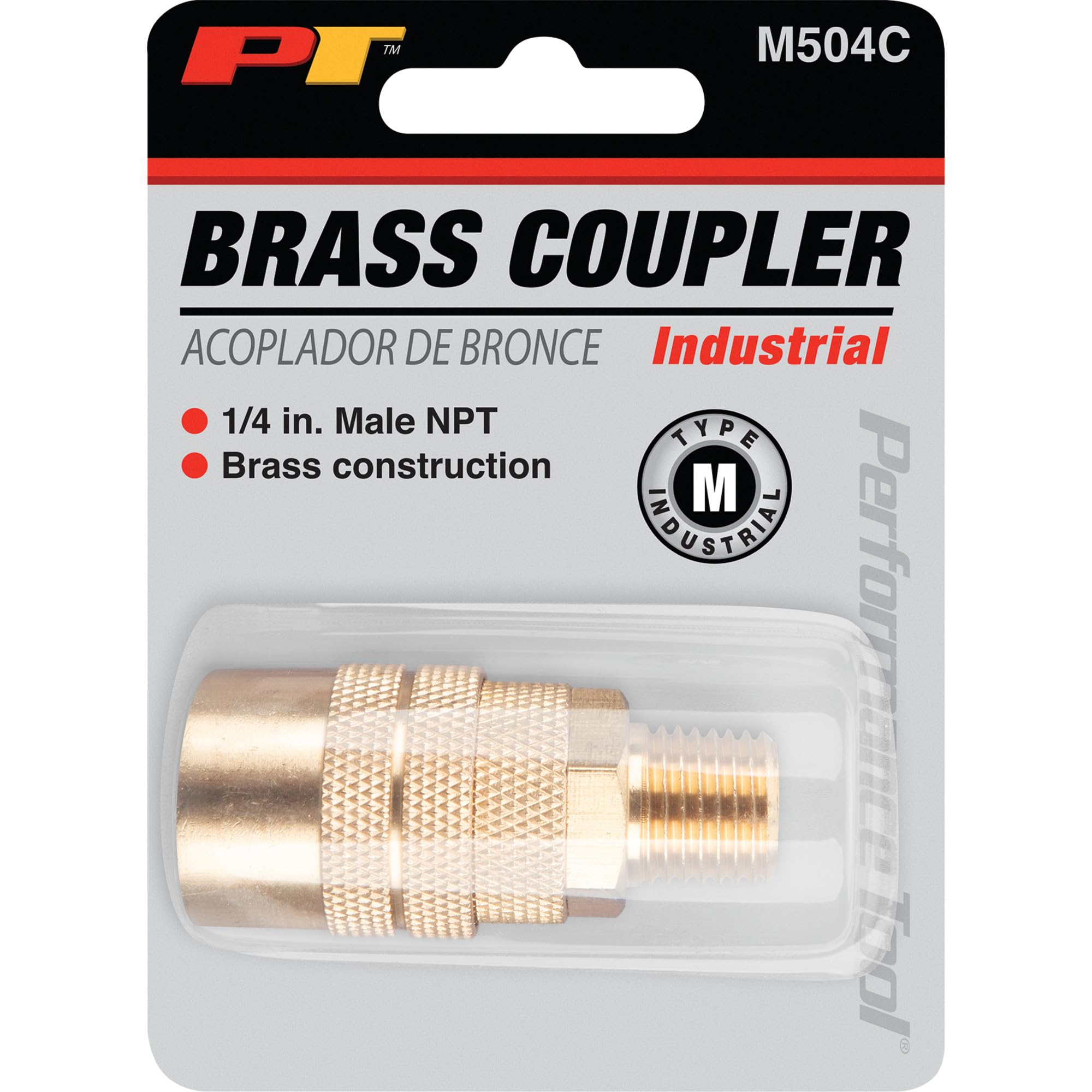 1/4-Inch Male NPT Air Hose Fitting Connector for High Performance Performance Tool M504C Brass Construction Pneumatic Tools