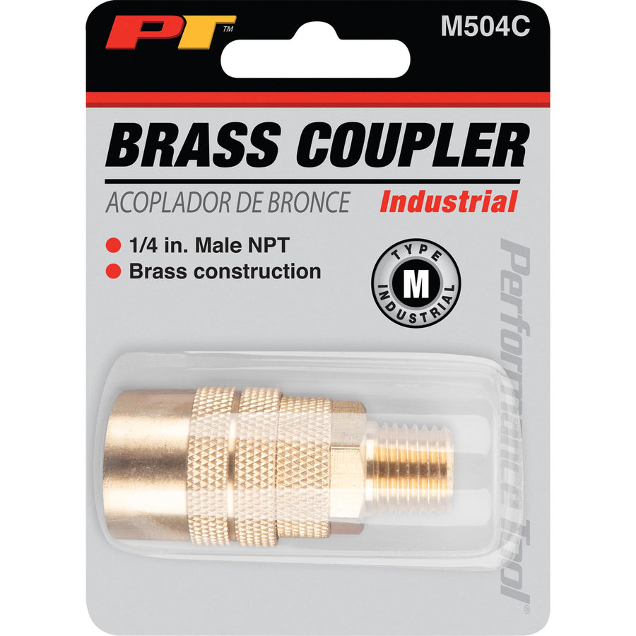 1/4-Inch Male NPT Air Hose Fitting Connector for High Performance Performance Tool M504C Brass Construction Pneumatic Tools