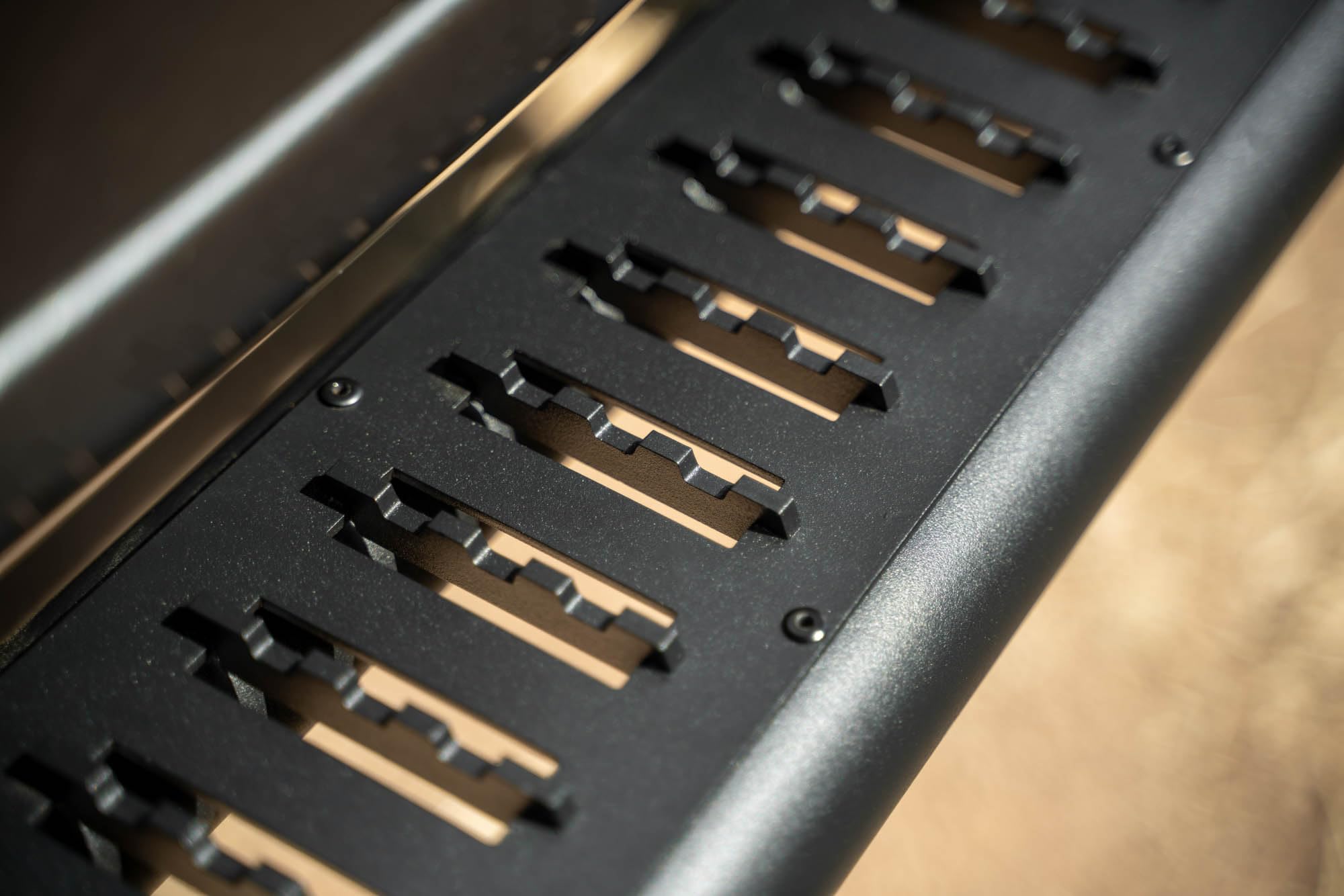 OE Plus DV8 Side Steps for 2018-2025 2-Door Jeep Wrangler JL | Gripped Top Plates to Prevent Slippage | Multi-Mount Design for Stability | Fully Bolt-On | Micro-Texture Black Powder Coat Finish