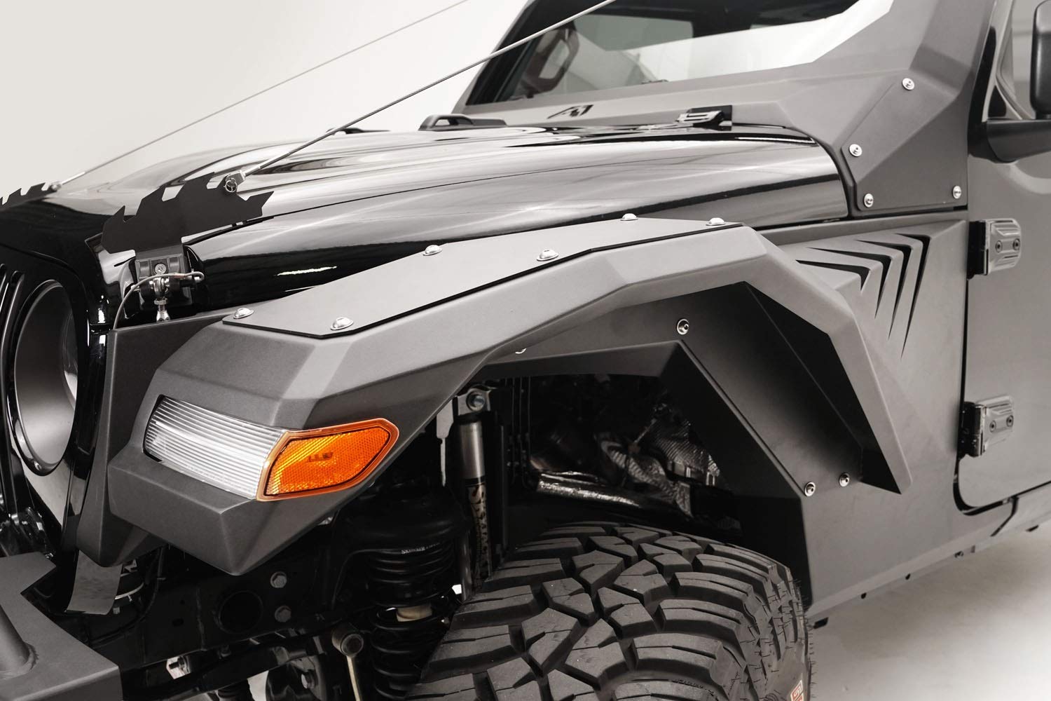 Fab Fours Integrated Light 18-C Jeep Jl Wide Flare with Base Fender