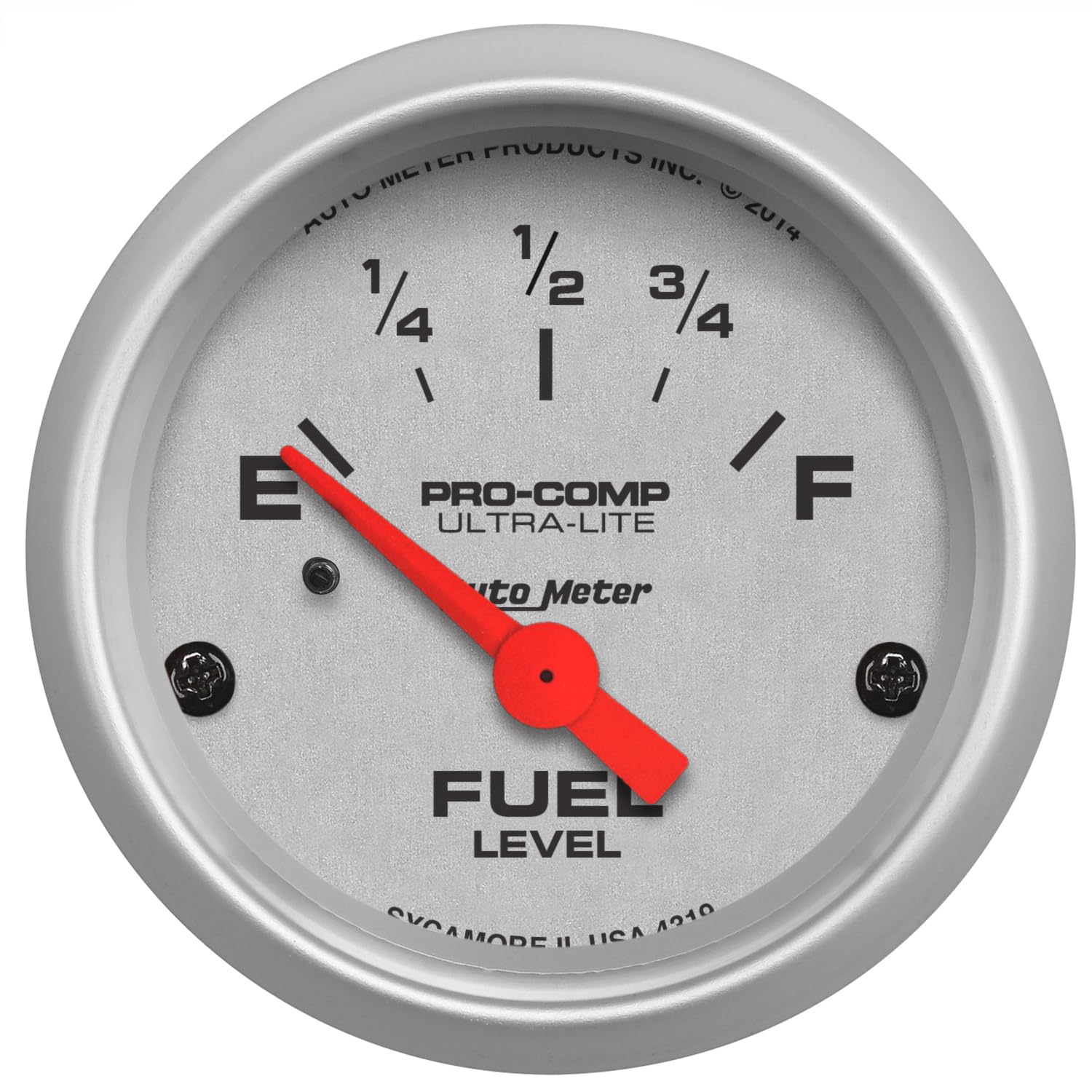 Auto Meter Ultra-Lite 2-1/16" Electric Fuel Level Gauge (Empty/Full, 52.4mm) 4319
