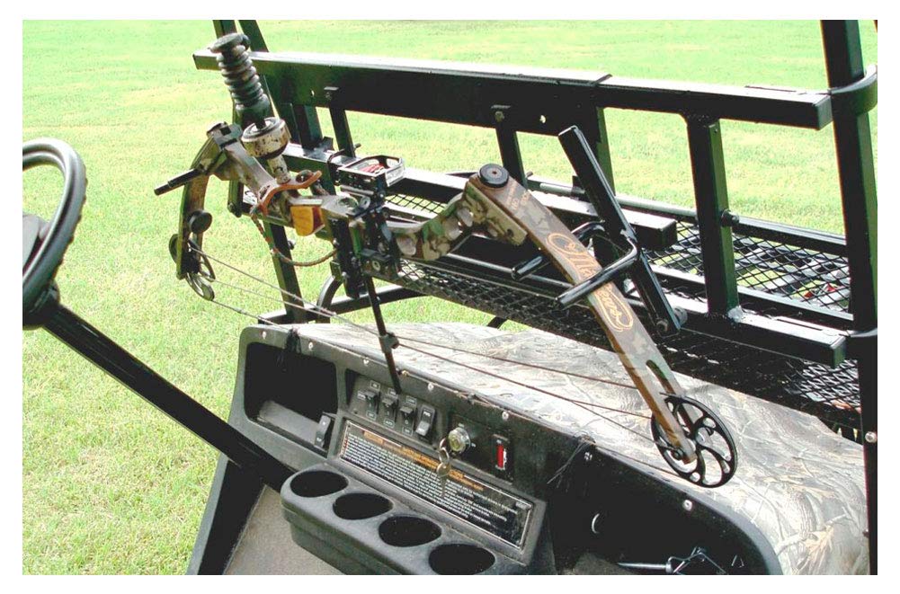 Power-Ride Great Day Bow Rack - for MID-Size UTVs/Carts with 42-53in Roll Bar Width - Black Powder-Coated Finish - 1 Bow, UVPR771M/S