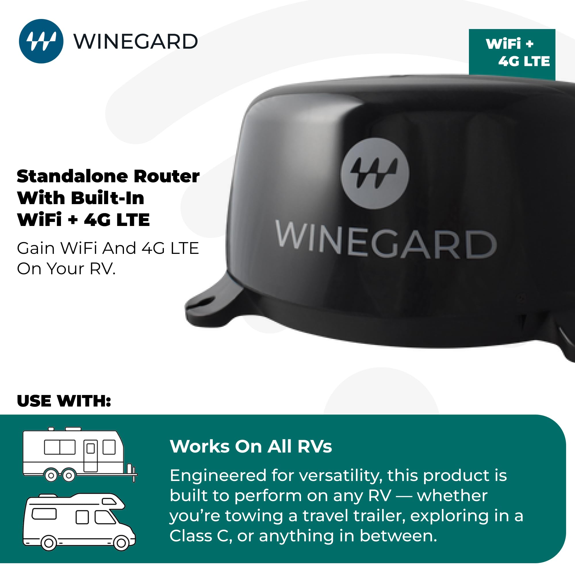 ConnecT 2.0 Winegard 4G2 (WF2-435) 4G LTE and Wi-Fi Extender for RVs