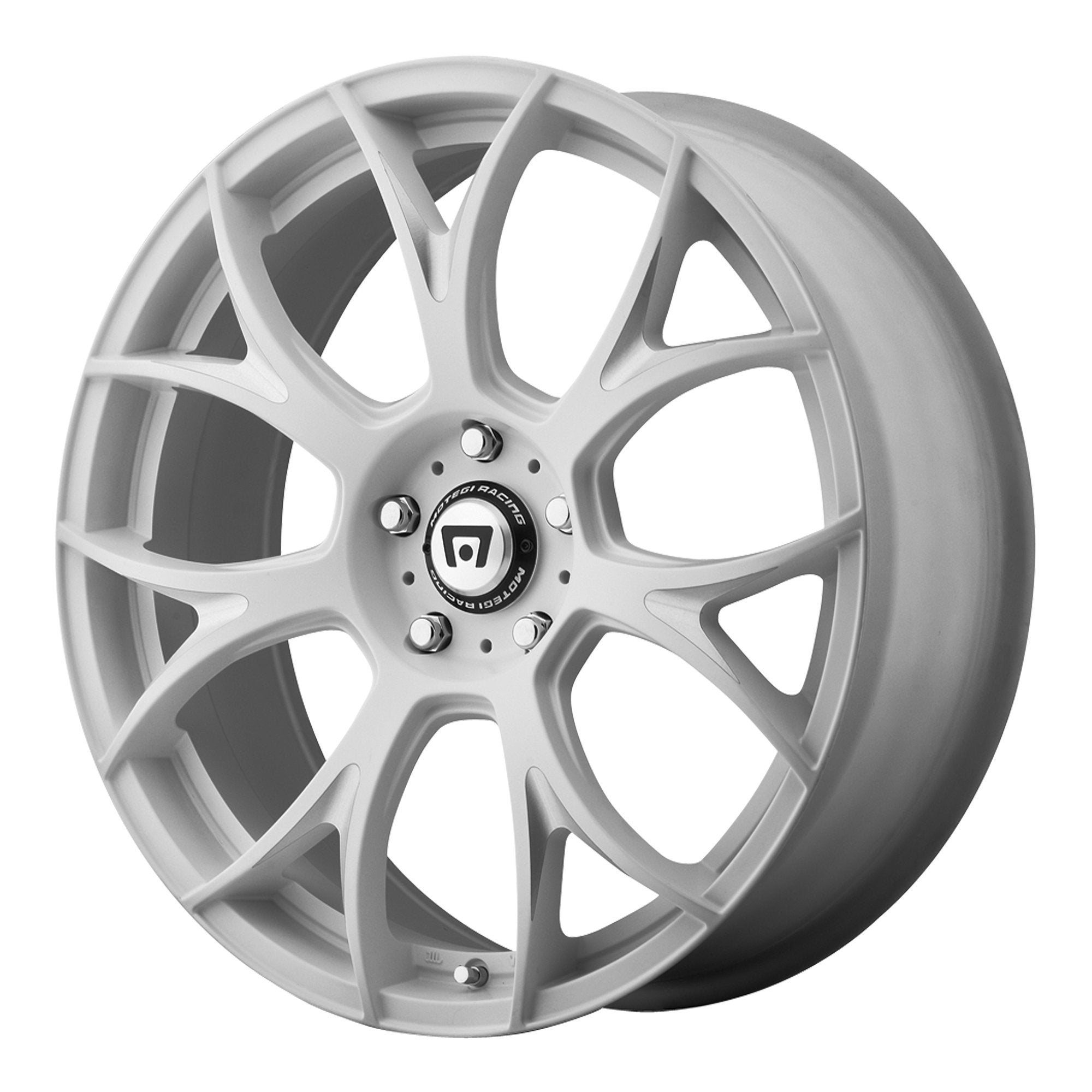 White Motegi Racing MR126 Wheel with Milled Accents (19x9.5"/5x114.3mm, +40mm offset)