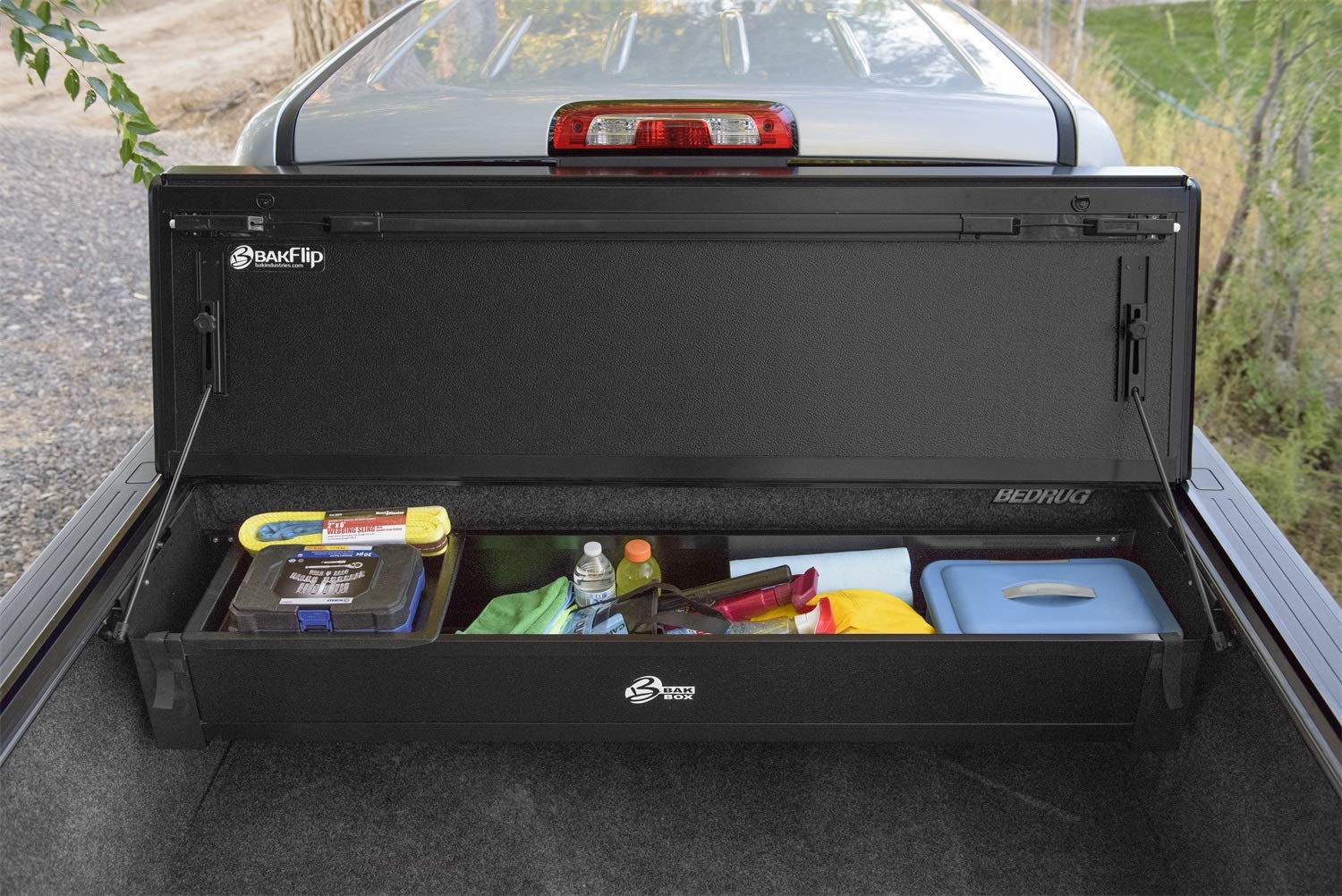 BAK BAKBox 2 Fold-Away Utility Box | RealTruck | 92205 | Fits 1997 - 2011 Dodge Dakota (6.6ft Beds)
