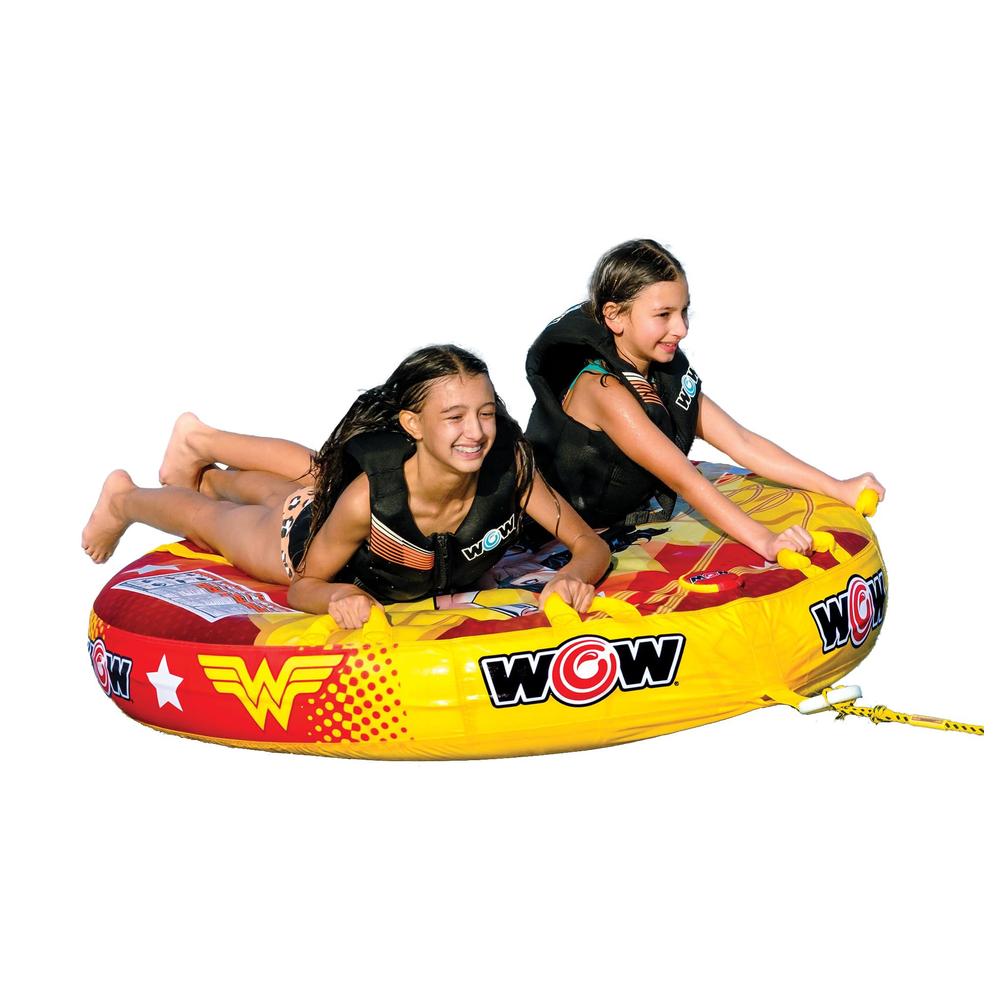 WOW Sports Dc Comics Unisex Adult Wonder Woman 1-2 Person Vest, Yellow and Red, X-Large US