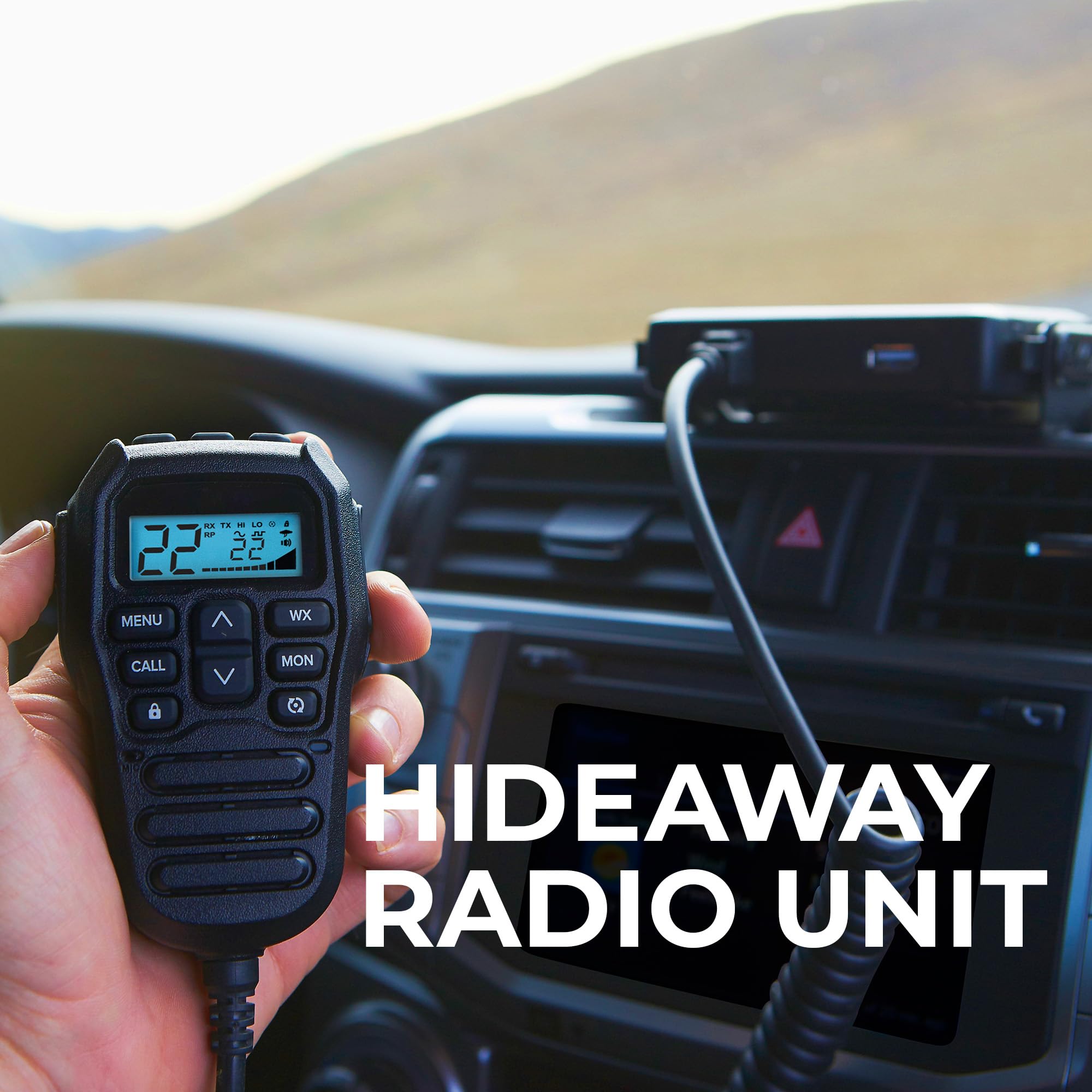 MXT275VP4 Midland® - 15 Watt GMRS MicroMobile Two-Way Radio - ATVs UTVs and Other Off-Road Vehicles - Overlanding Gear - Extended 3dB gain Roll Bar Mount Antenna Microphone Extension Cable