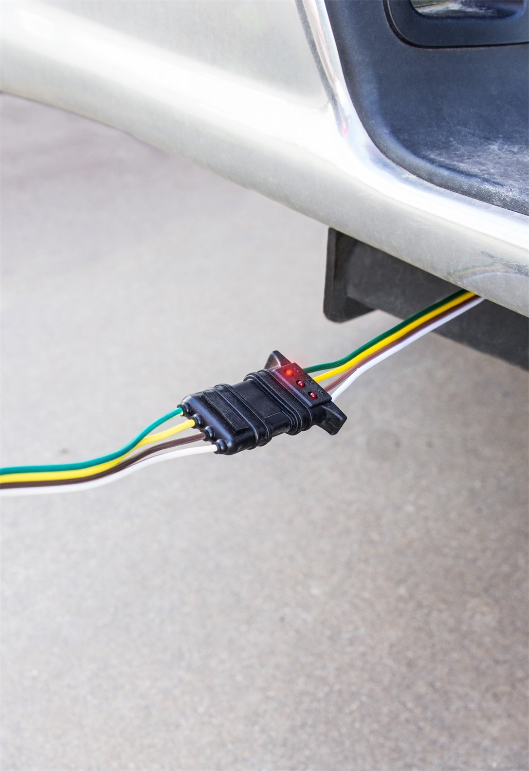 4-Wire Flat Hopkins Towing Solutions Vehicle End Wiring Connector