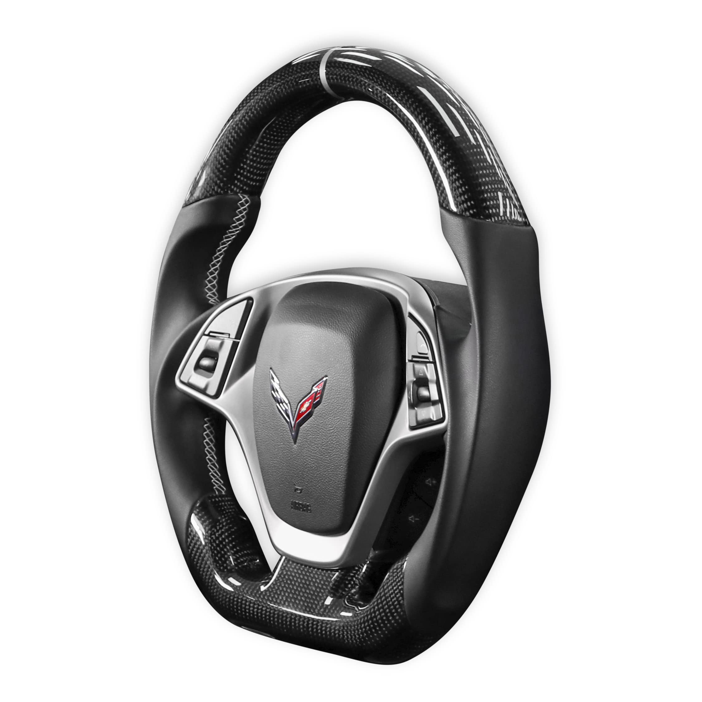 Carbon Fiber Drake Muscle Cars CV950-21 Steering Wheel with Leather Grips