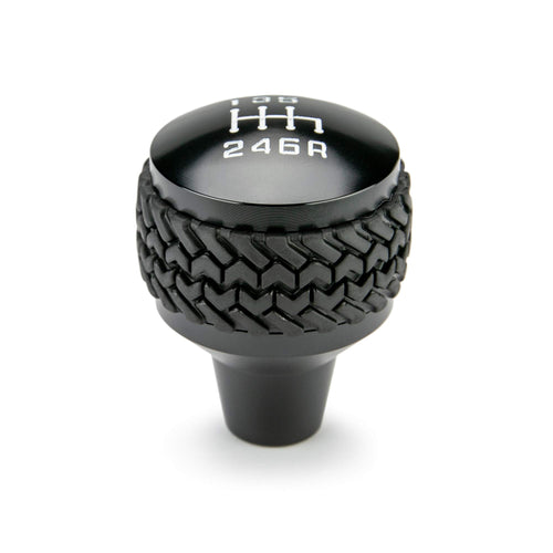 Shift Knob DV8 Offroad Replacement for 2011-2018 Jeep Wrangler JK | 6-Speed Manual Transmission Compatible | Billet Aluminum Construction | Rubber Tire Tread Grip