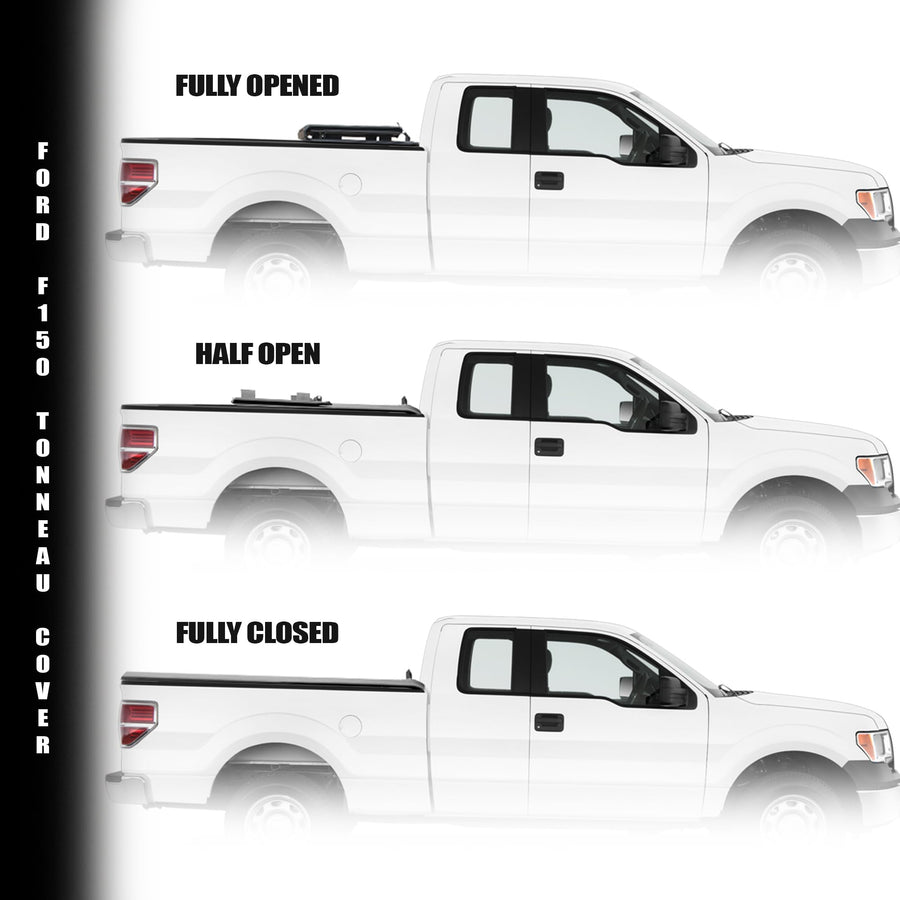 CoveRex TFX Low Profile Hard Tri-Fold for 2004-2014 Ford F150 F-150 Bed Tonneau Cover 5.5Ft (66") / 2006-2008 Lincoln Mark LT Bed Tonneau Cover 5.5Ft (66") Short Bed | 7162341