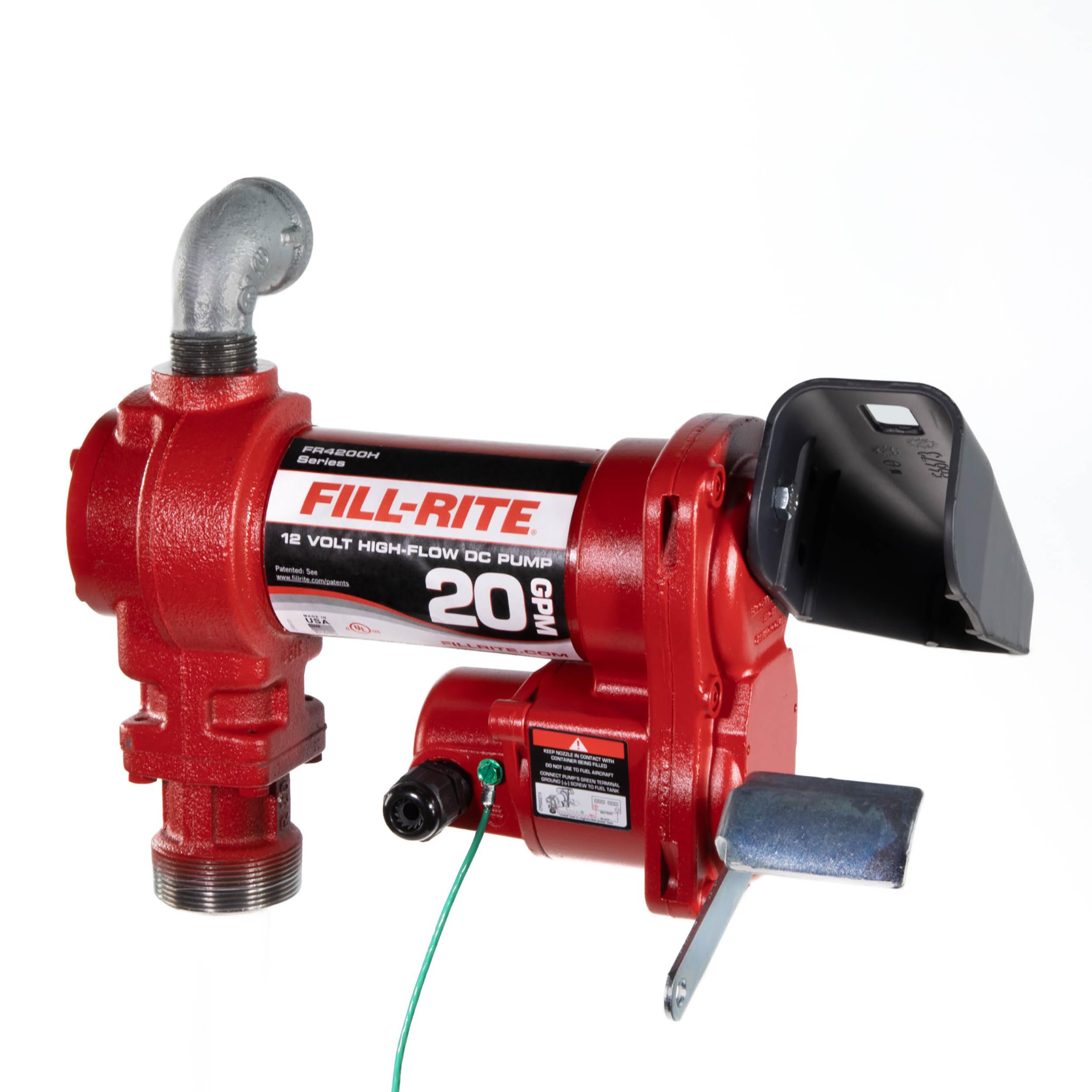 Fill-Rite 12V FR4204H 20 GPM Fuel Transfer Pump (Pump Only) | Gasoline, Diesel, Kerosene, Ethanol Blends, Methanol Blends, & Biodiesel