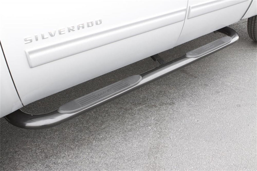 Lund 23276453 Steel Polished Stainless 4" Oval Curved Nerf Bars for 2019 Silverado 1500 Double Cab