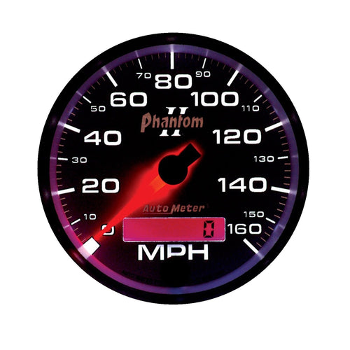 Auto Meter Phantom II 7588 3-3/8" 160 mph In-Dash Electric Programmable Speedometer