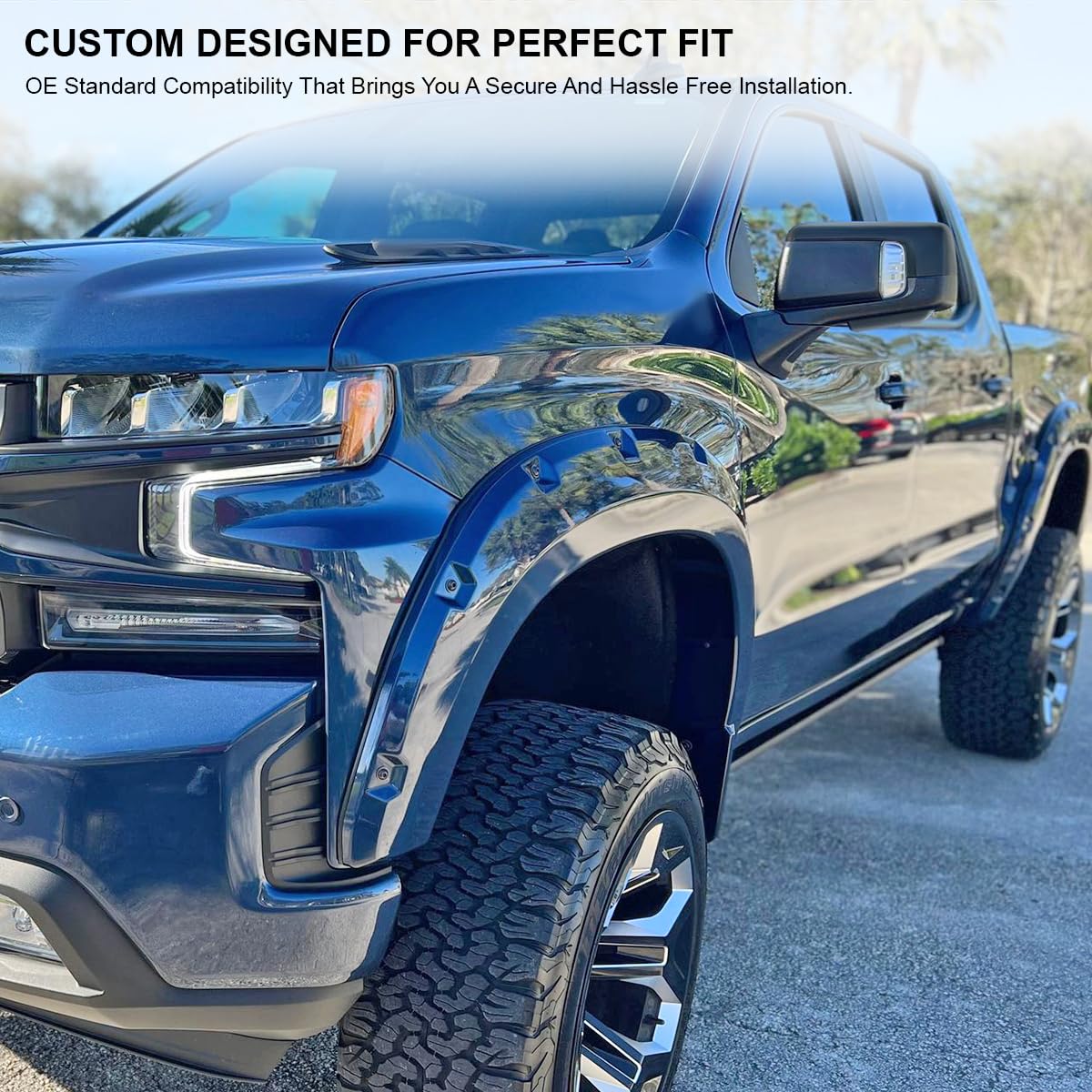 Spec-D Tuning Black Power Fold Left Driver Side Power Heated Side Mirror w/Blind Spot + Temp Sensor Compatible with 2019-2025 Chevy Silverado 1500