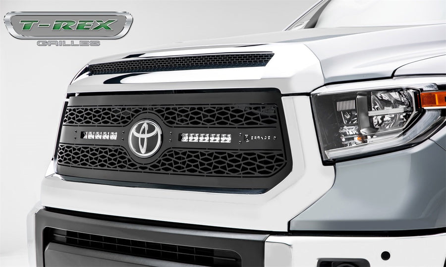ZROADZ Grille T-Rex Grilles 2018-2021 Tundra, Black, 1 Pc, Replacement with (2) 10" LEDs, Does Not Fit Vehicles with Camera - PN #Z319661