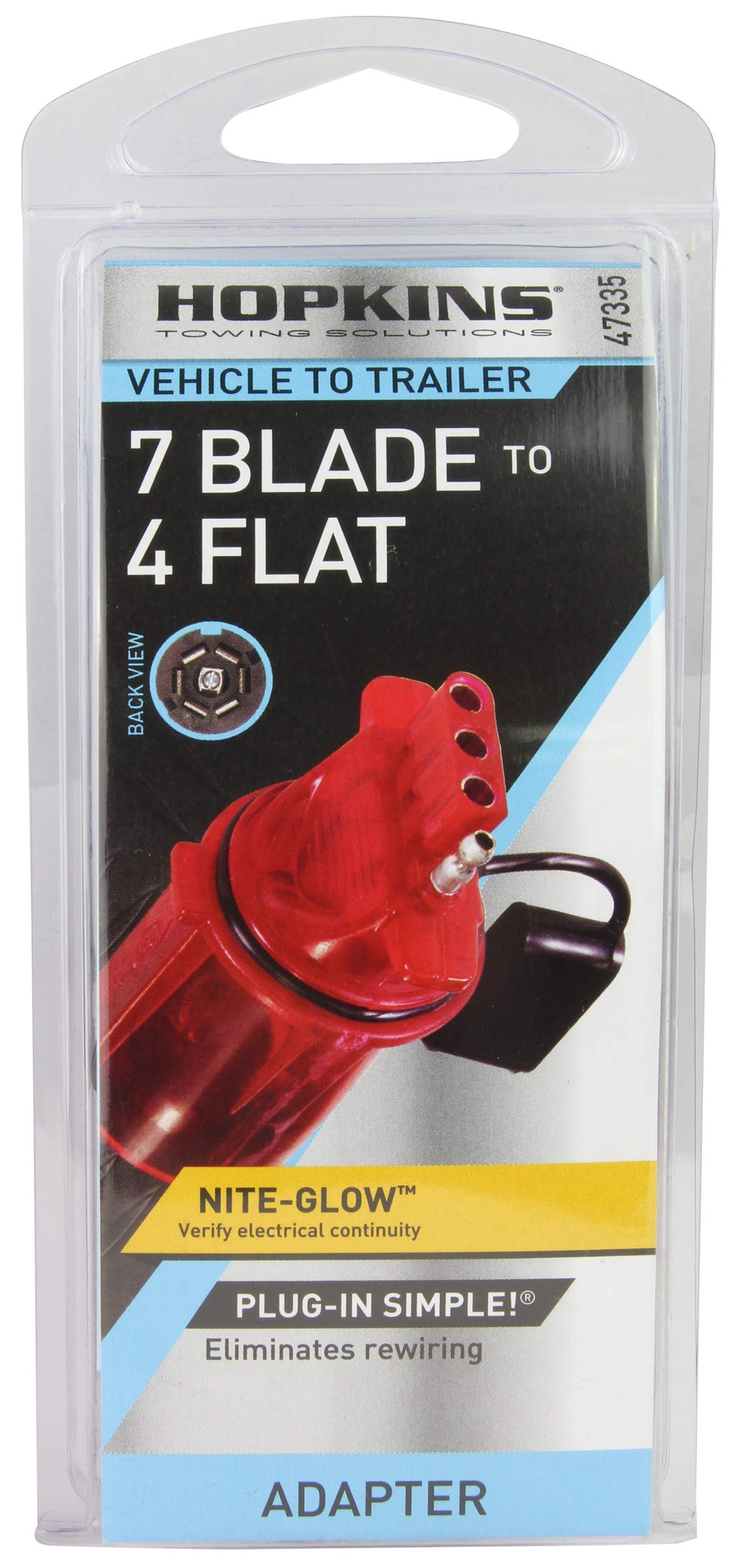 Hopkins 47335 Towing Solutions Hopkins 4 Wire Flat Nite-Glow Adapter