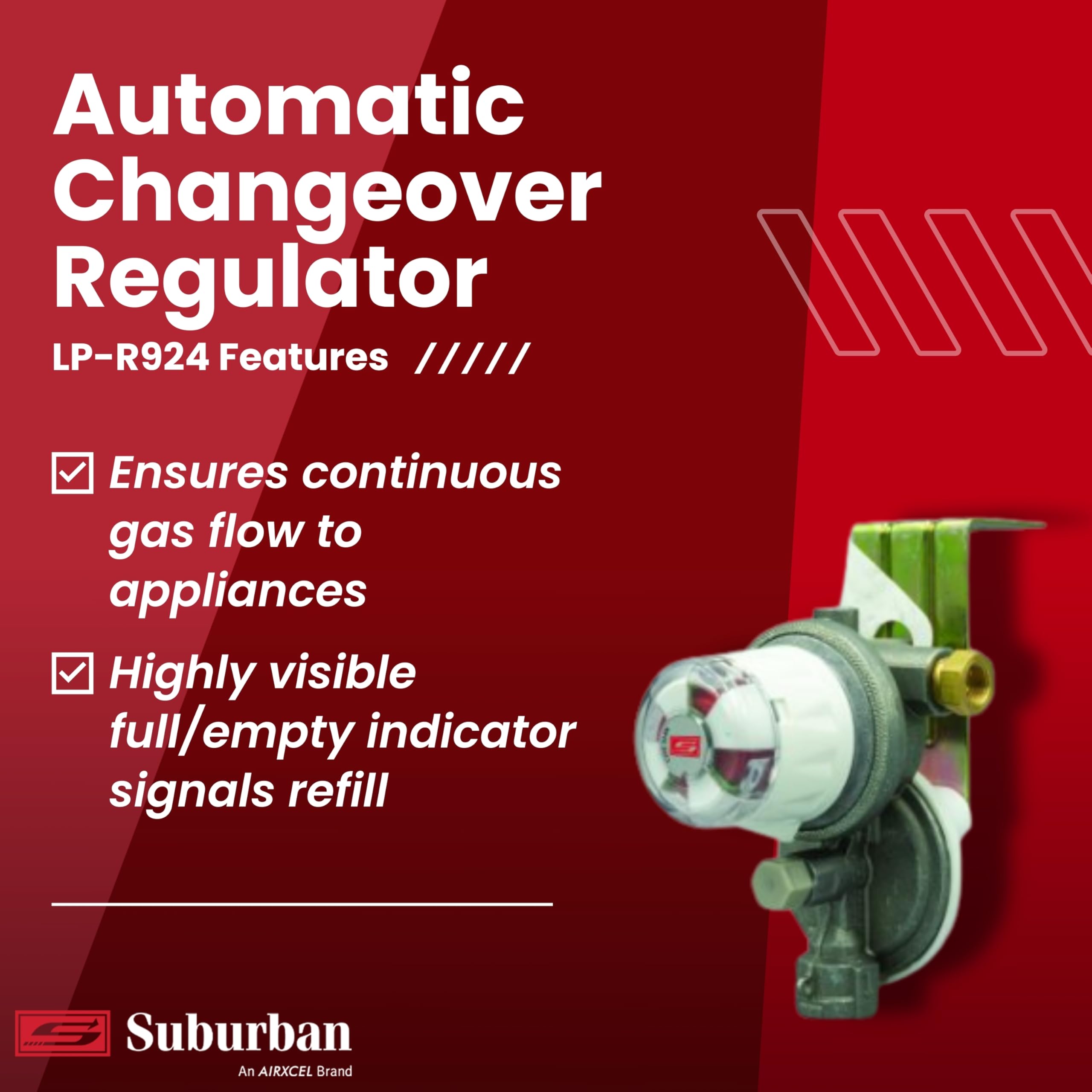 Automatic Changeover Regulator Suburban LP-R924 for Safe and Convenient Propane Gas Supply Switching in Your RV or Motorhome