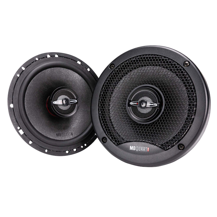 MB Quart Premium PK1-116 Car Speakers (Black, Pair) – 6.5 Inch Coaxial Speaker System, 220 Watt, 2-Way Car Audio, 4 OHMS (Grills Included)